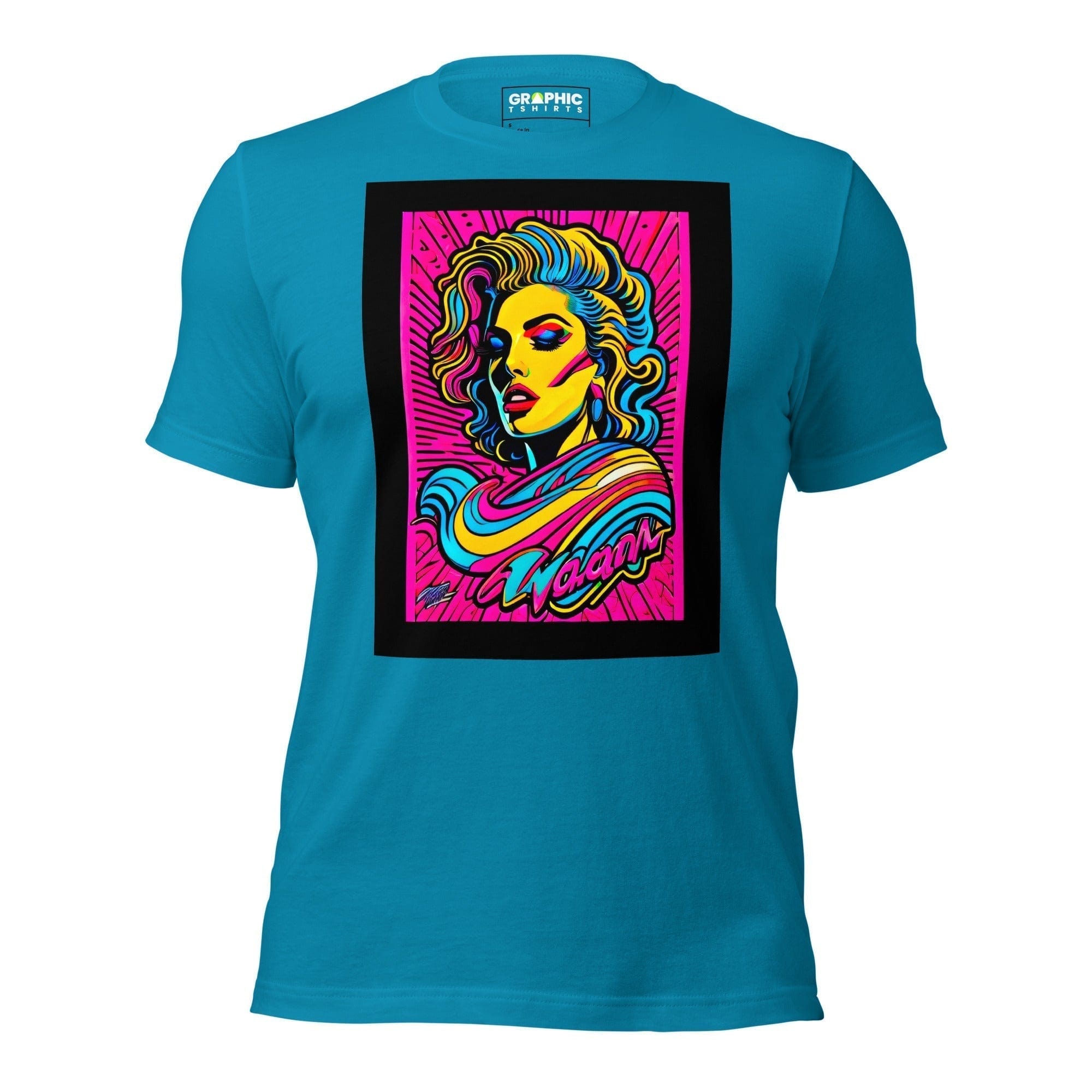 GRAPHIC T-SHIRTS Aqua / S Unisex Crew Neck T-Shirt - Miami Heatwave Series v.8