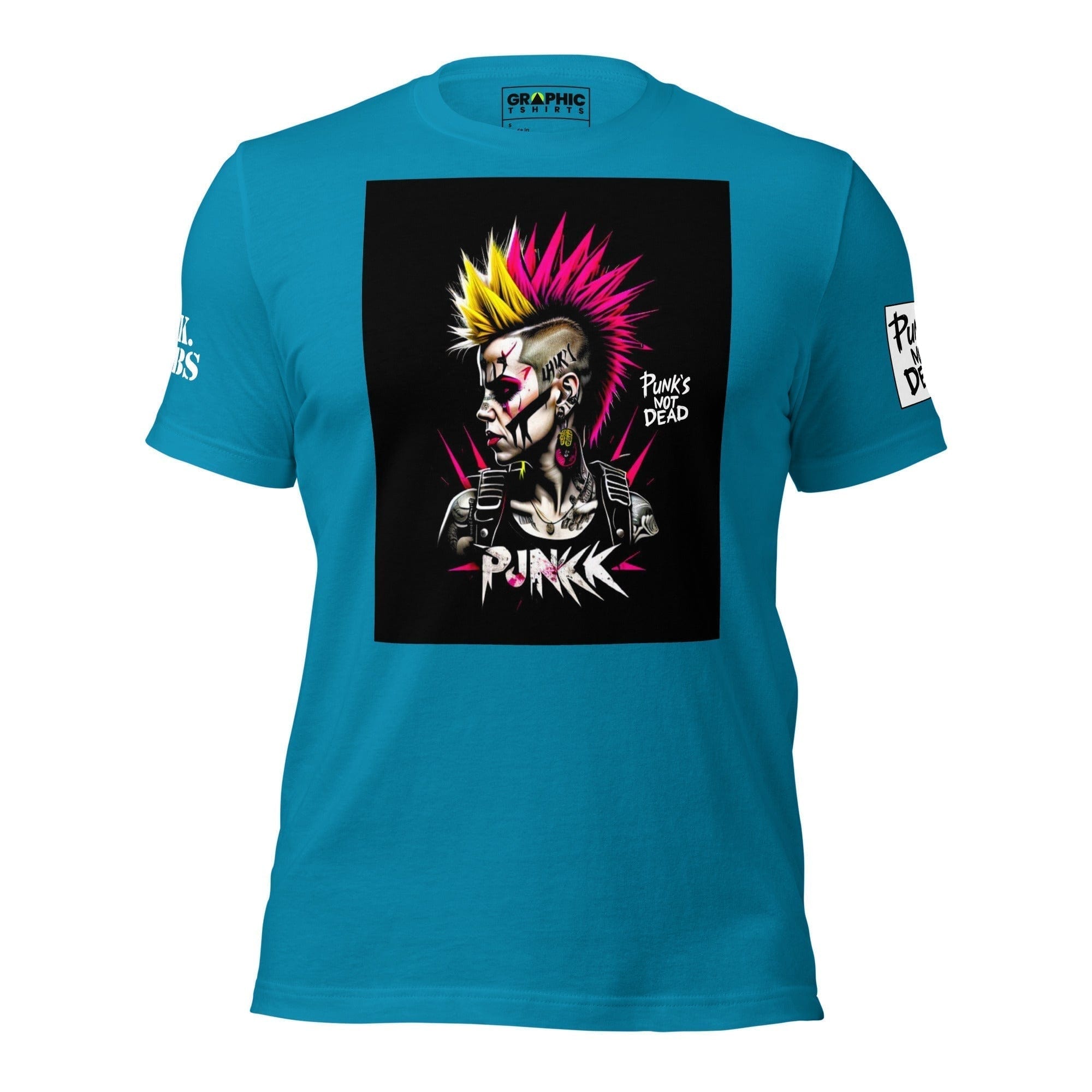 GRAPHIC T-SHIRTS Aqua / S Unisex Crew Neck T-Shirt - Punk Rock Series Sector 8