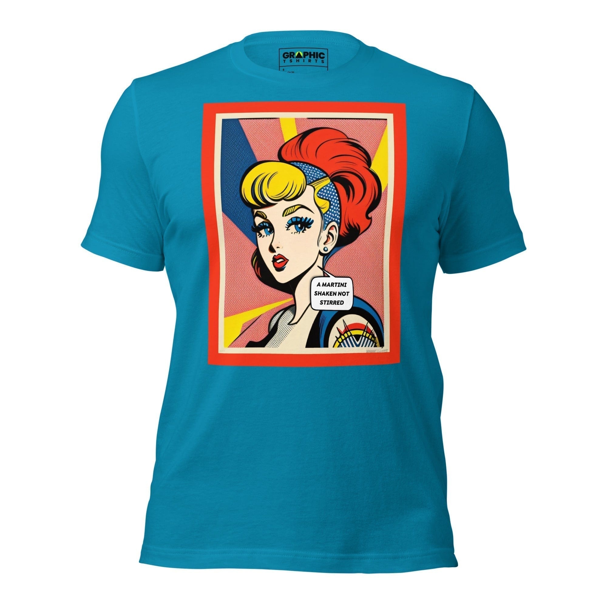 GRAPHIC T-SHIRTS Aqua / S Unisex Crew Neck T-Shirt - Vintage American Comic Series v.42