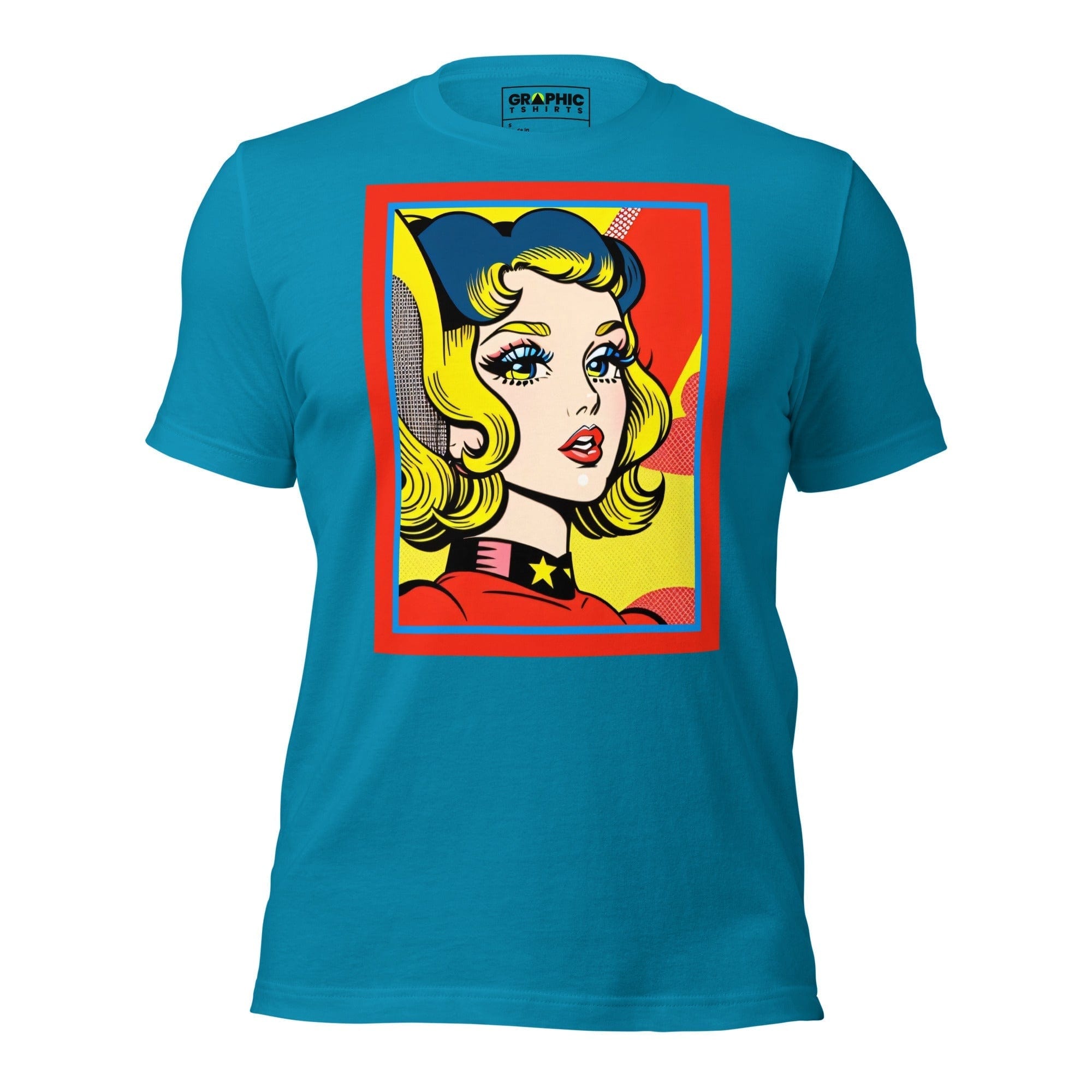 GRAPHIC T-SHIRTS Aqua / S Unisex Crew Neck T-Shirt - Vintage American Comic Series v.8