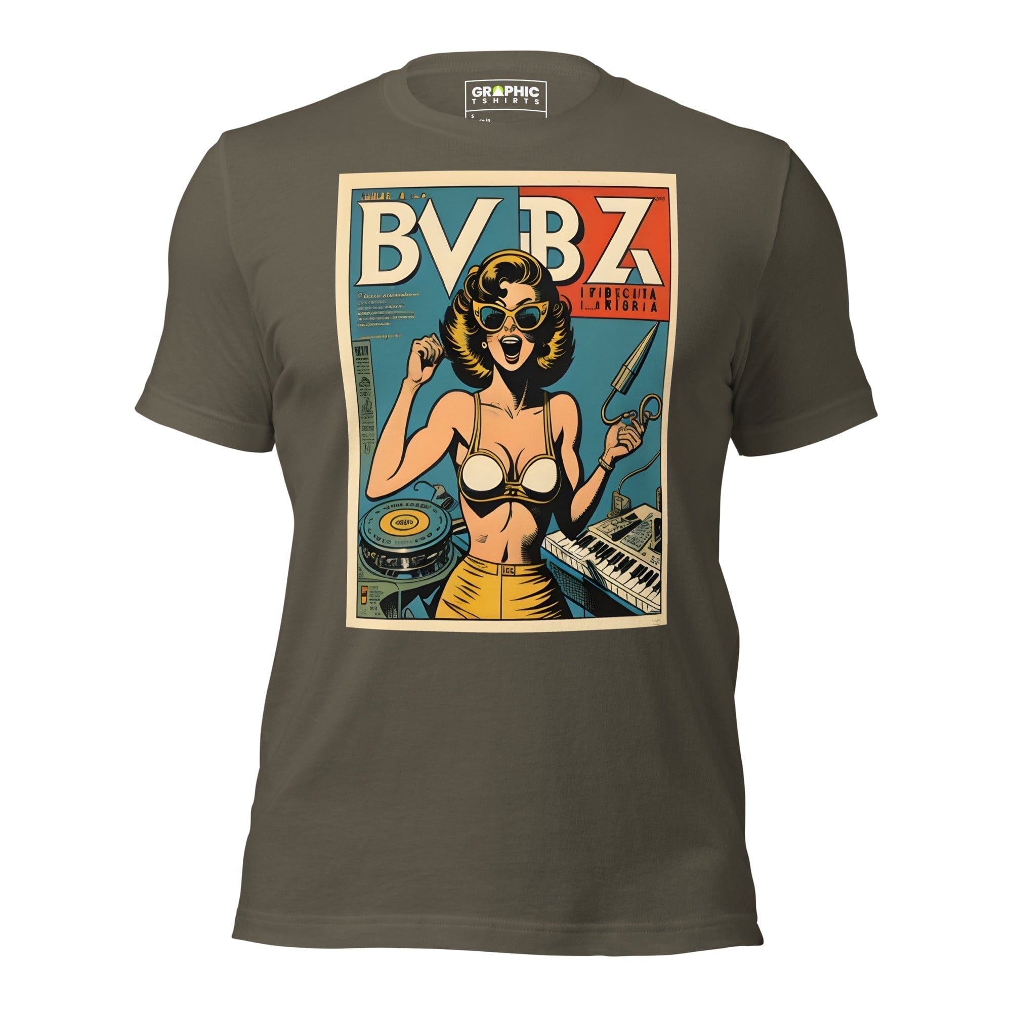 GRAPHIC T-SHIRTS Army / S Unisex Crew Neck T-Shirt - Ibiza Night Club Heroes Comic Series v.34