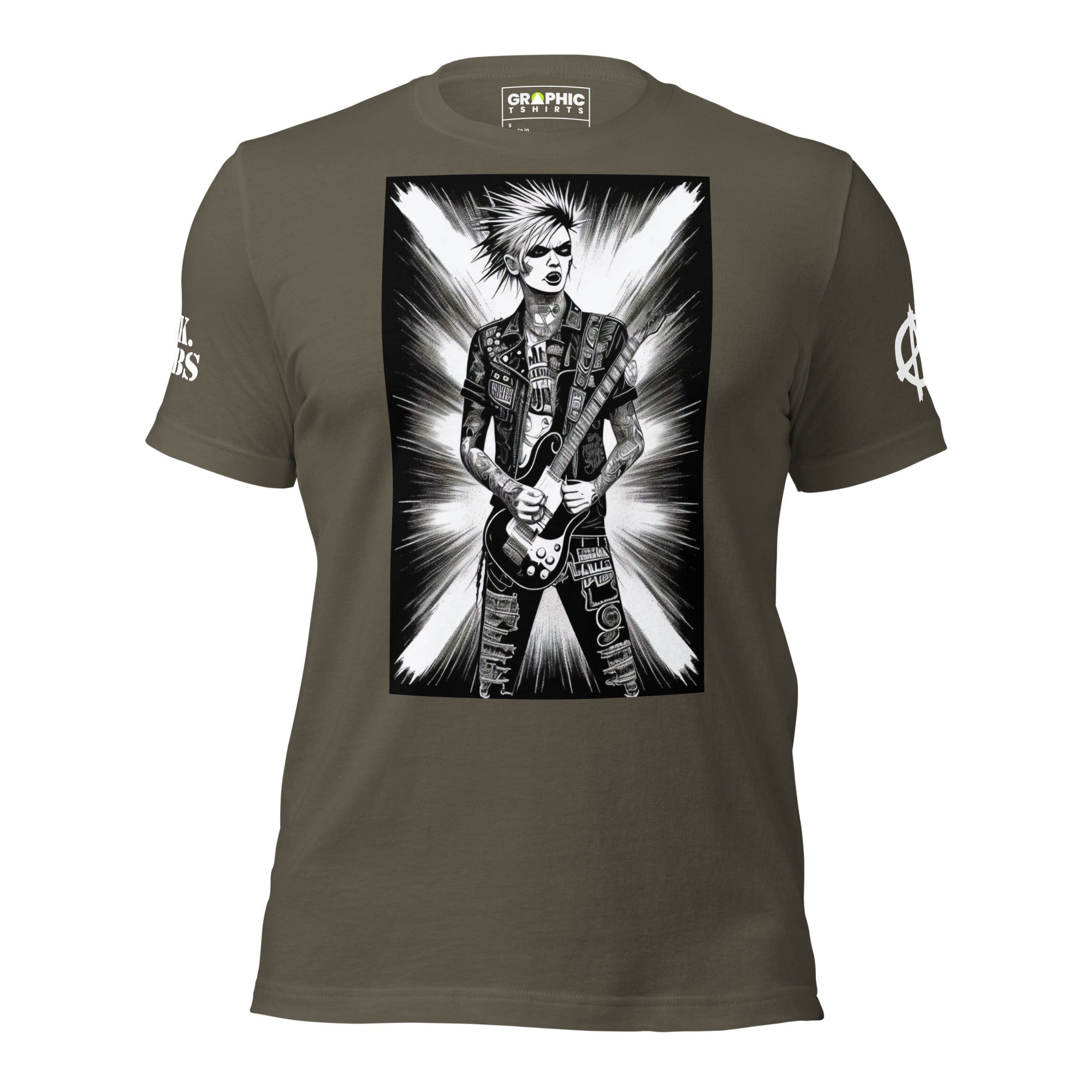 GRAPHIC T-SHIRTS Army / S Unisex Crew Neck T-Shirt - Punk Rock Star