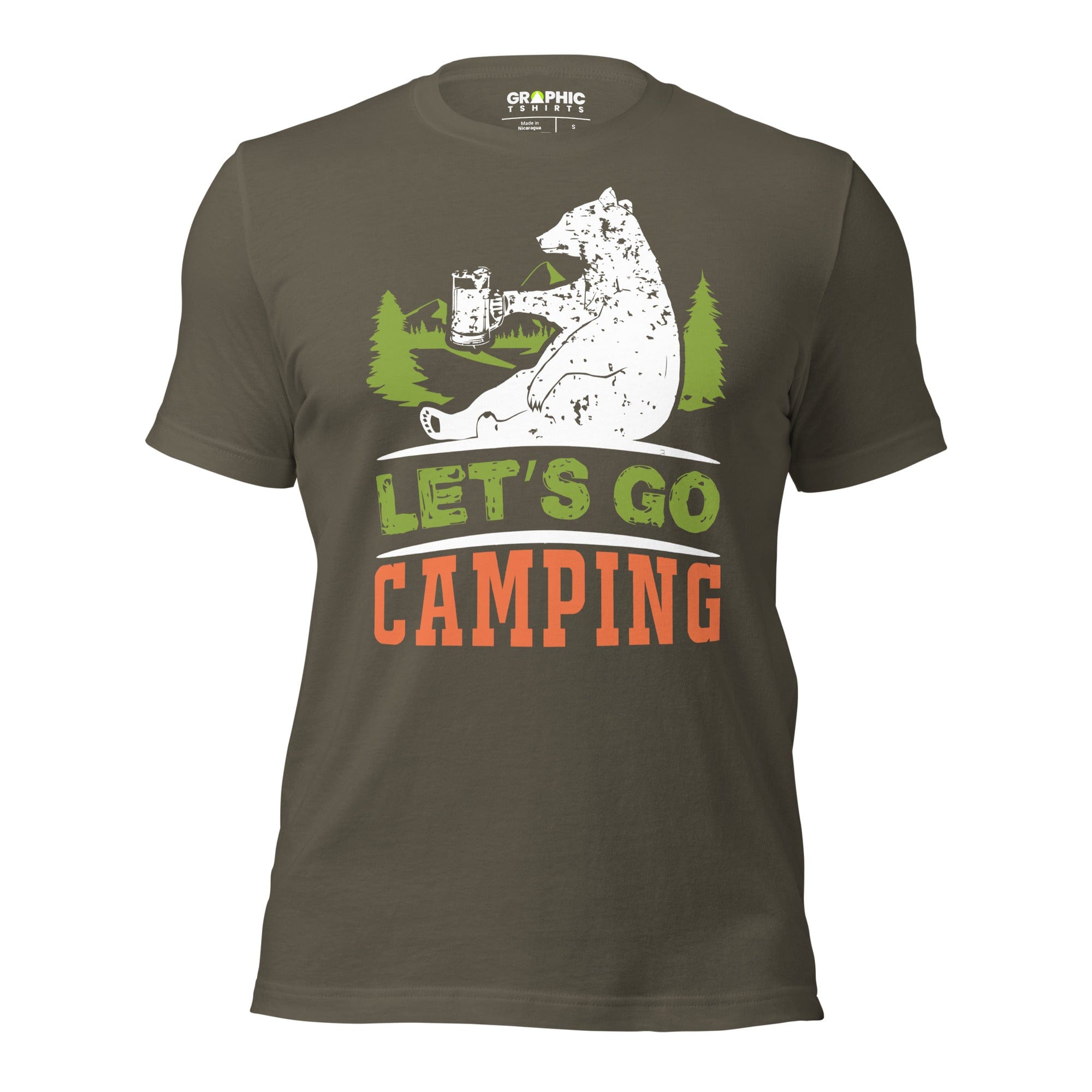 GRAPHIC T-SHIRTS Army / S Unisex Staple T-Shirt - Let's Go Camping