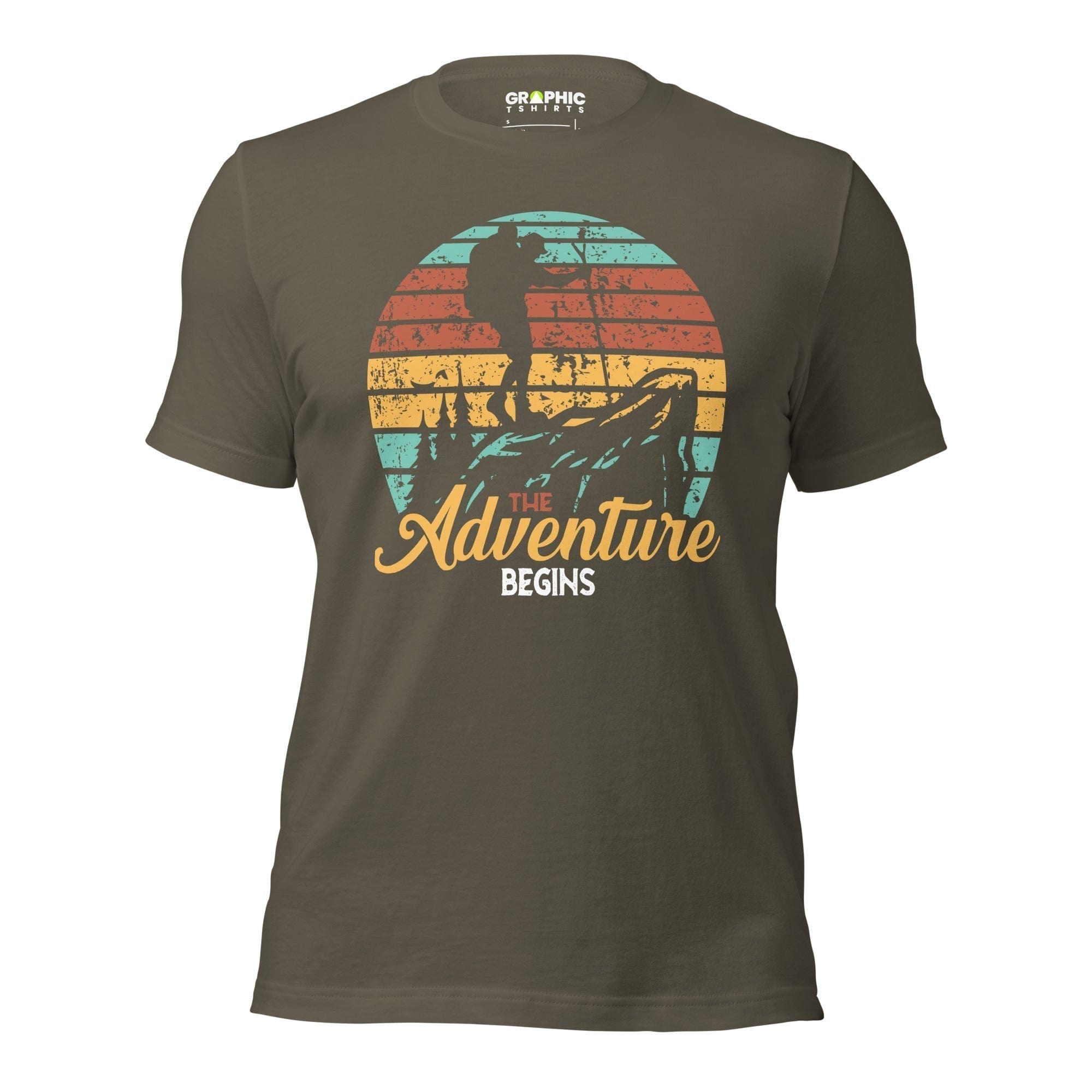 GRAPHIC T-SHIRTS Army / S Unisex Staple T-Shirt - The Adventure Begins