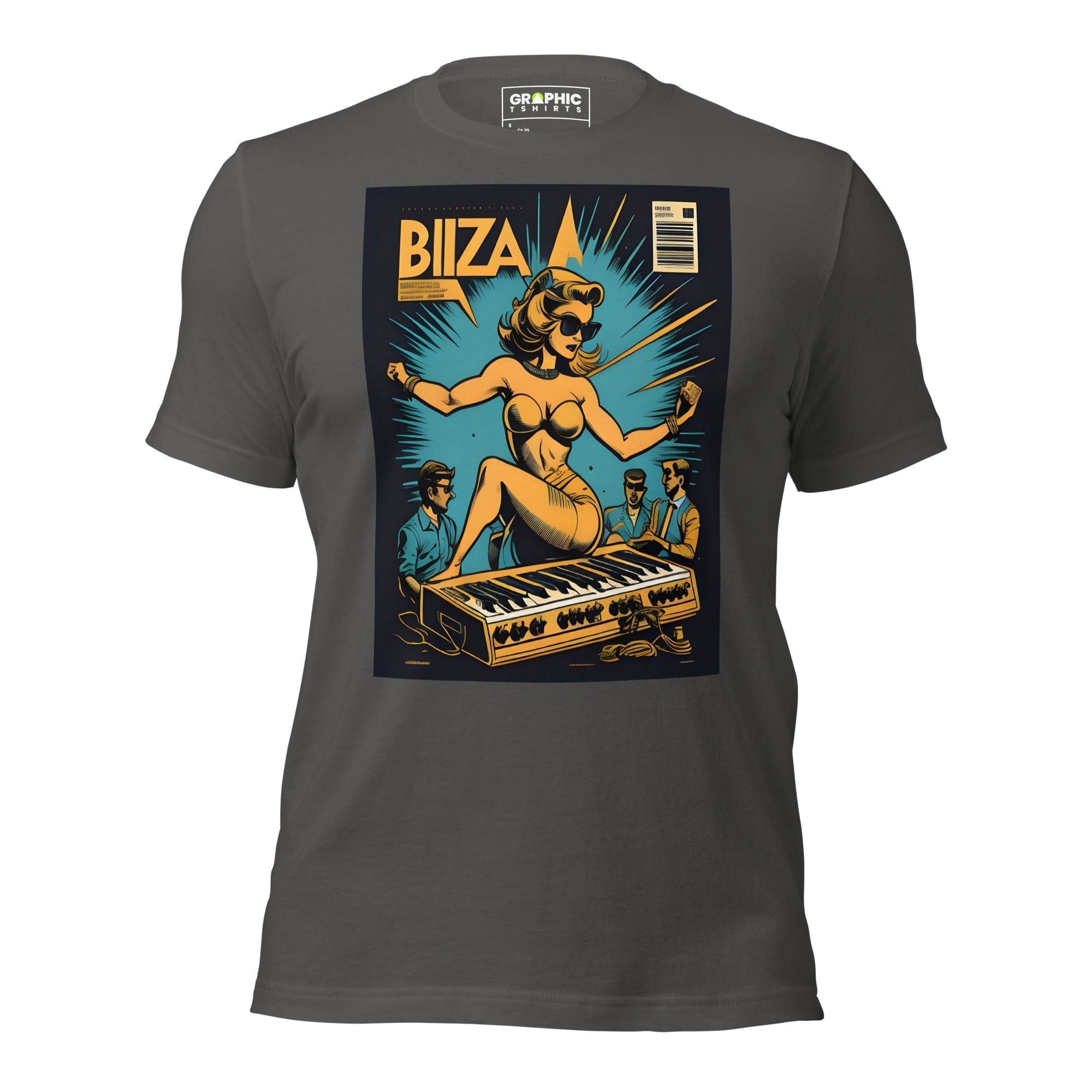 GRAPHIC T-SHIRTS Asphalt / S Unisex Crew Neck T-Shirt - Ibiza Night Club Heroes Comic Series v.19