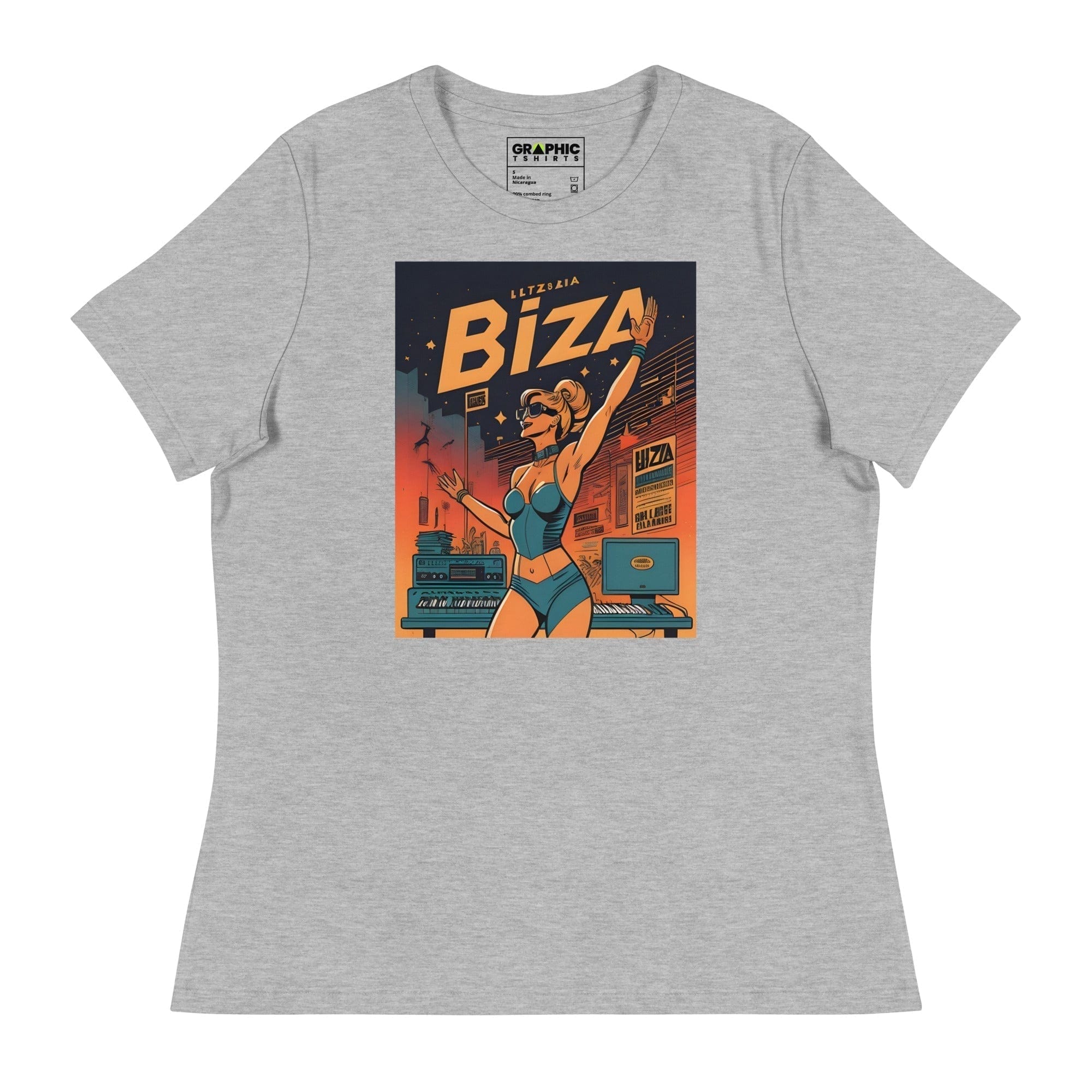 GRAPHIC T-SHIRTS Athletic Heather / S Women's Relaxed T-Shirt - Ibiza Night Club Heroes Comic Series v.23