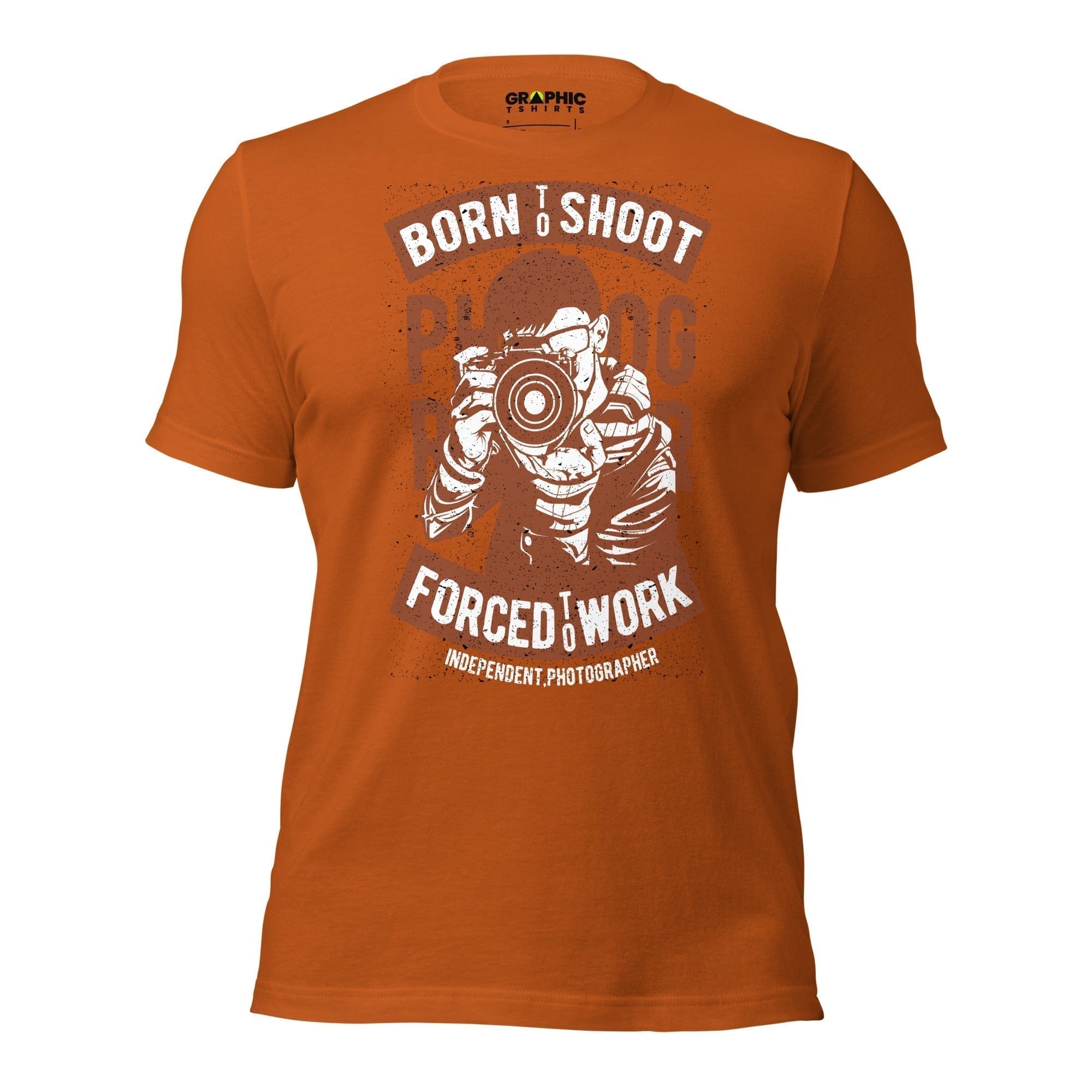 GRAPHIC T-SHIRTS Autumn / S Unisex Staple T-Shirt - Photographer Born To Shoot Forced To Work Independent Photographer