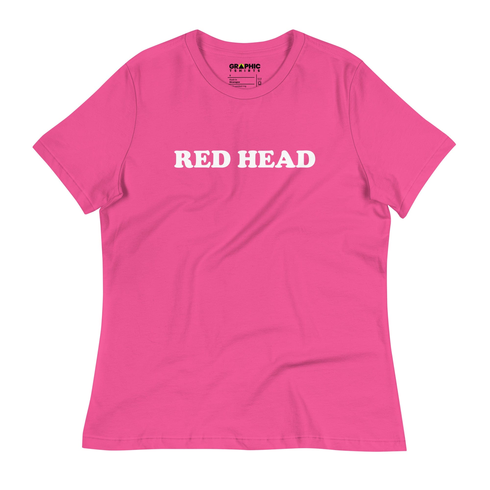 GRAPHIC T-SHIRTS Berry / S Women's Relaxed T-Shirt - Red Head