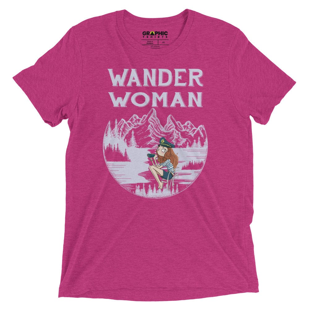 GRAPHIC T-SHIRTS Berry Triblend / XS Women's Tri-Blend T-Shirt - Wander Woman