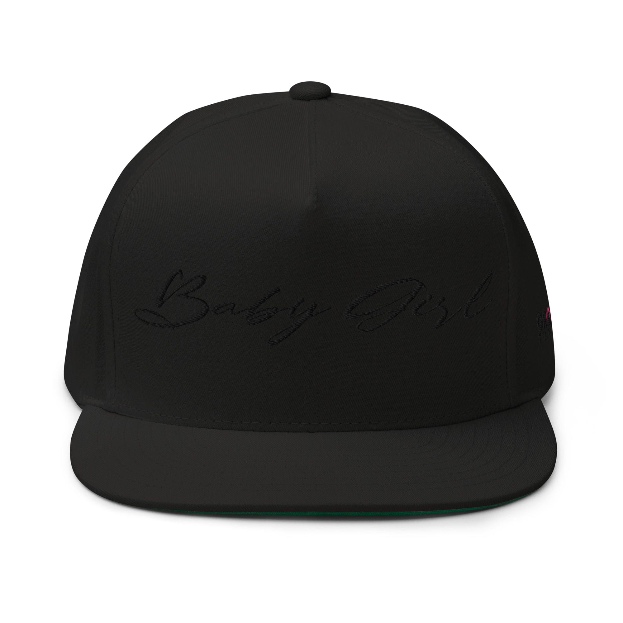 GRAPHIC T-SHIRTS Black Flat Bill Cap - Baby Girl