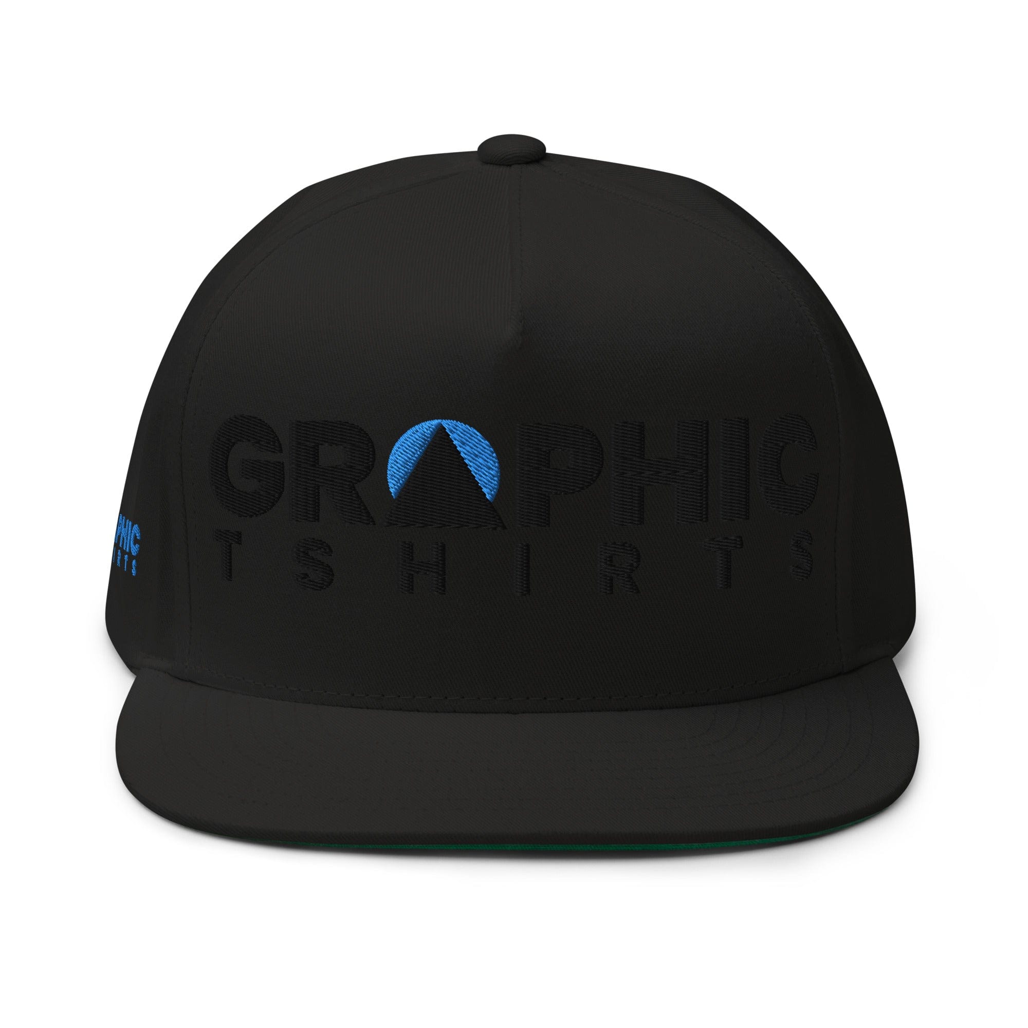 GRAPHIC T-SHIRTS Black Flat Bill Cap - GRAPHIC T-SHIRTS