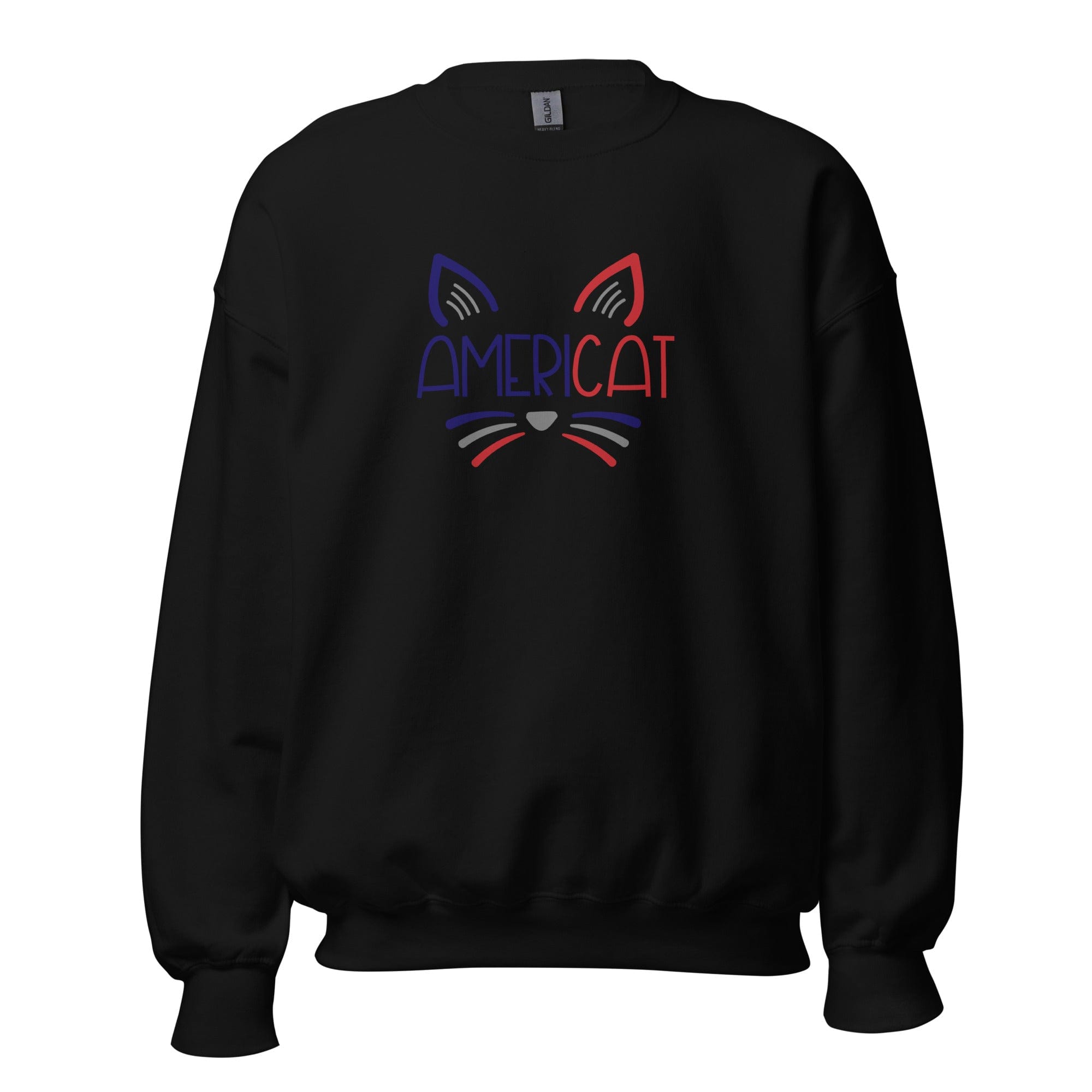 GRAPHIC T-SHIRTS Black / S Unisex Crew Neck Sweatshirt - Americat