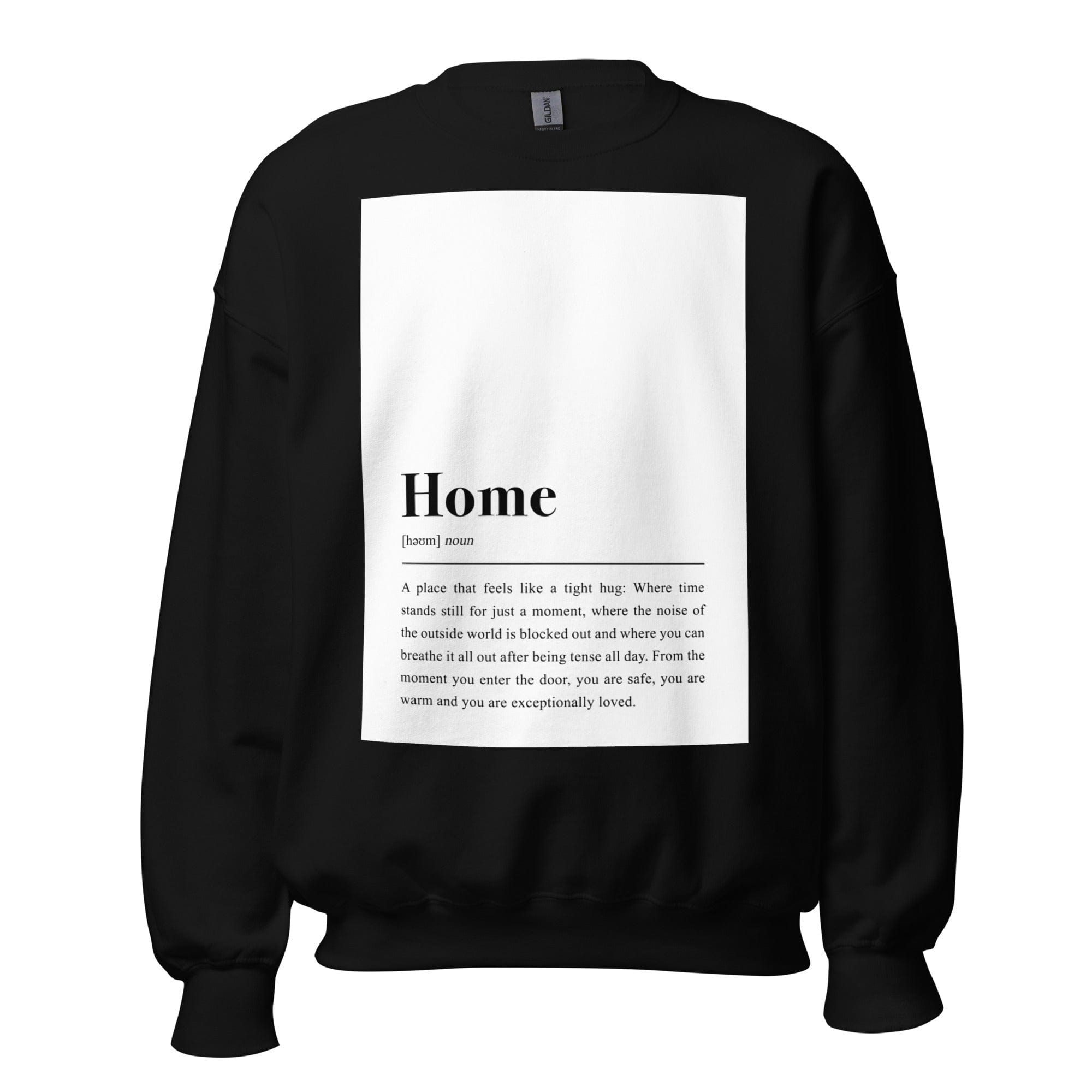 GRAPHIC T-SHIRTS Black / S Unisex Crew Neck Sweatshirt - Home