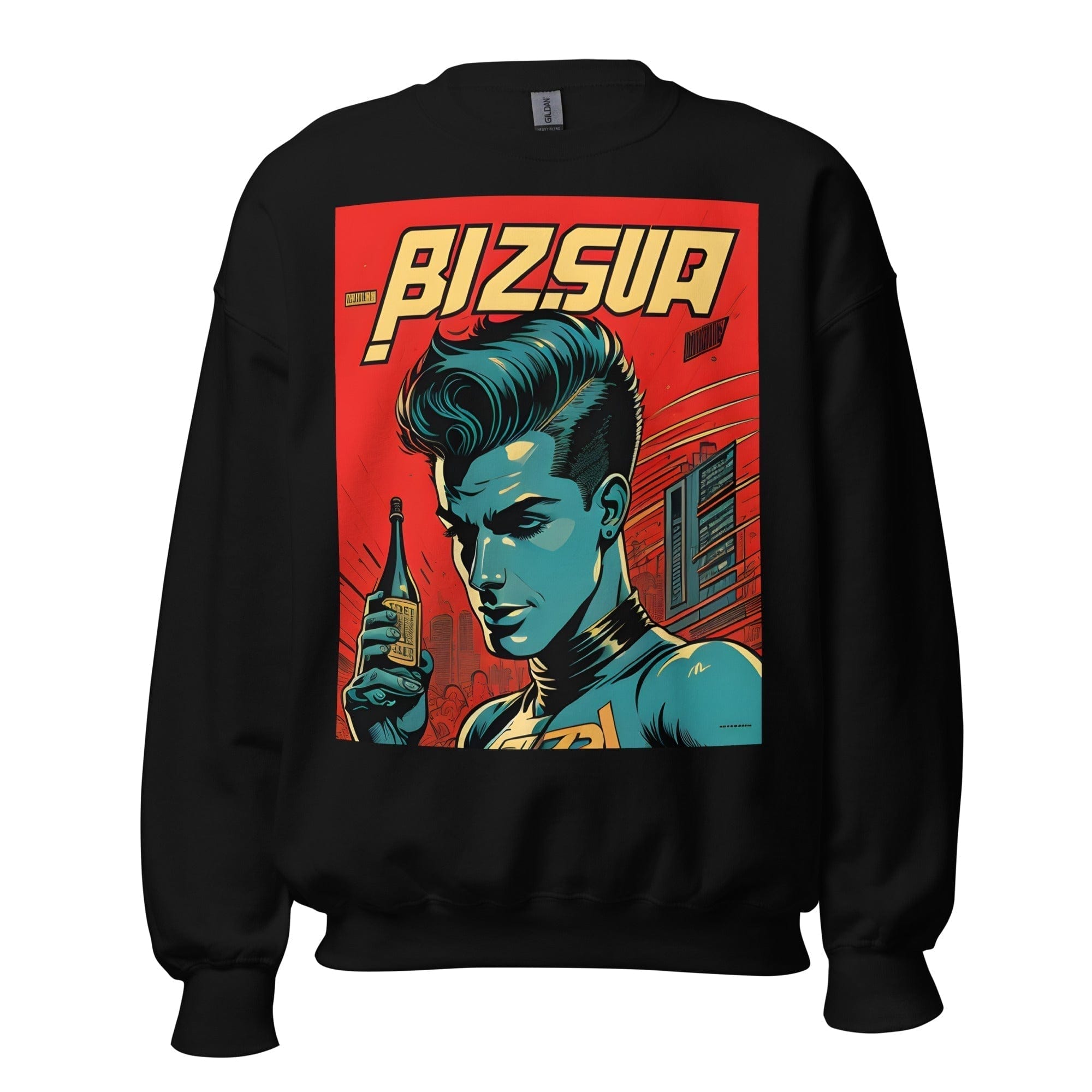 GRAPHIC T-SHIRTS Black / S Unisex Crew Neck Sweatshirt - Ibiza Night Club Heroes Comic Series v.1