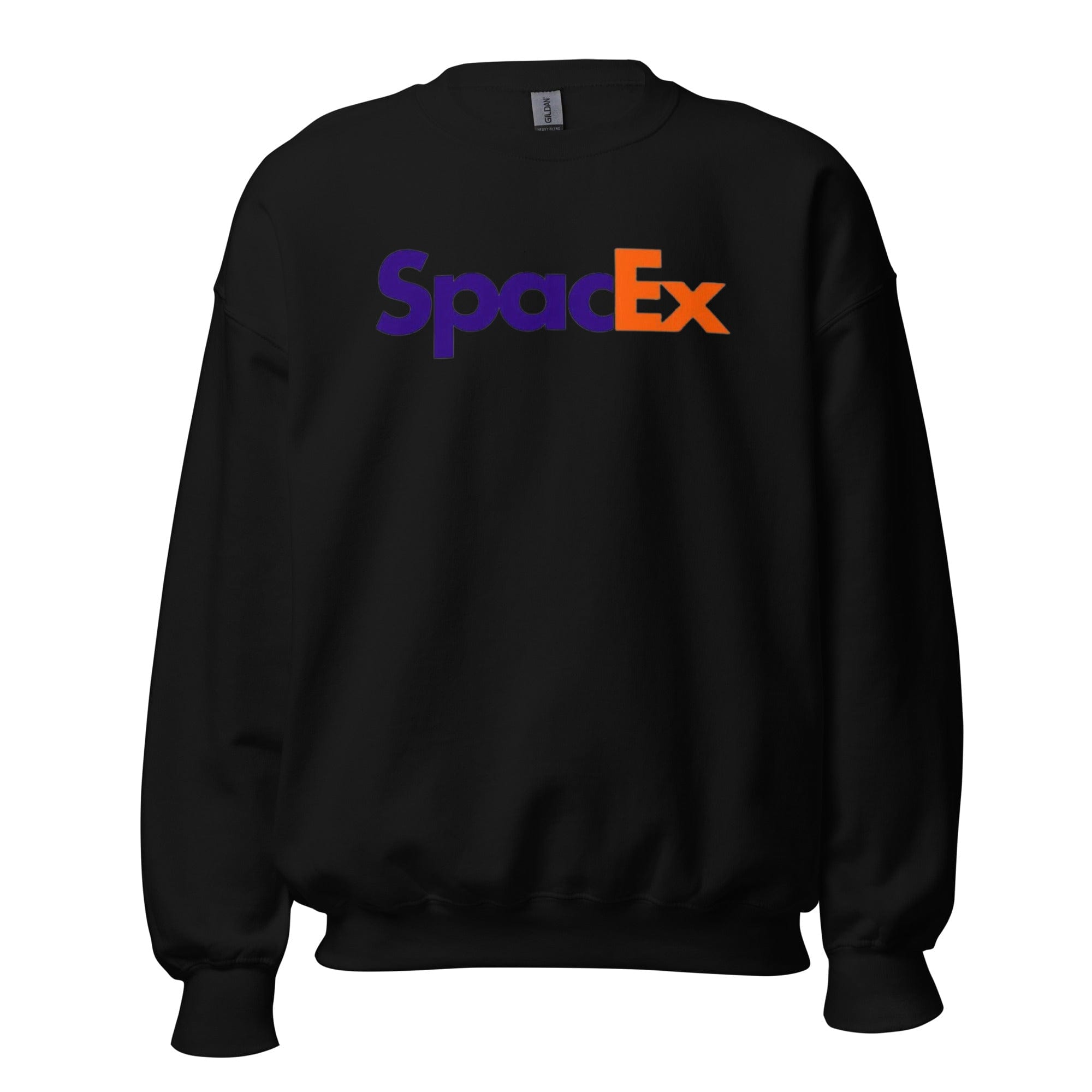 GRAPHIC T-SHIRTS Black / S Unisex Crew Neck Sweatshirt - SpaceX