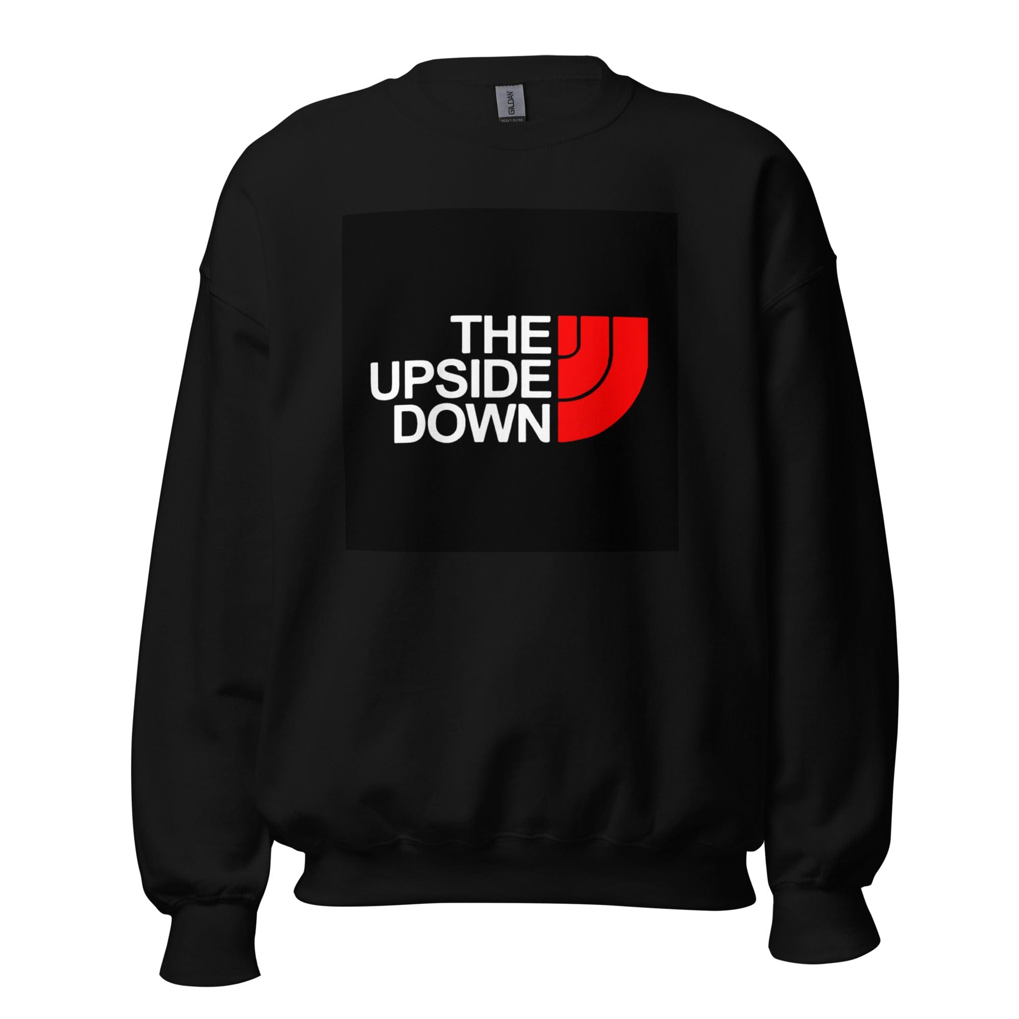 GRAPHIC T-SHIRTS Black / S Unisex Crew Neck Sweatshirt - The Upside Down