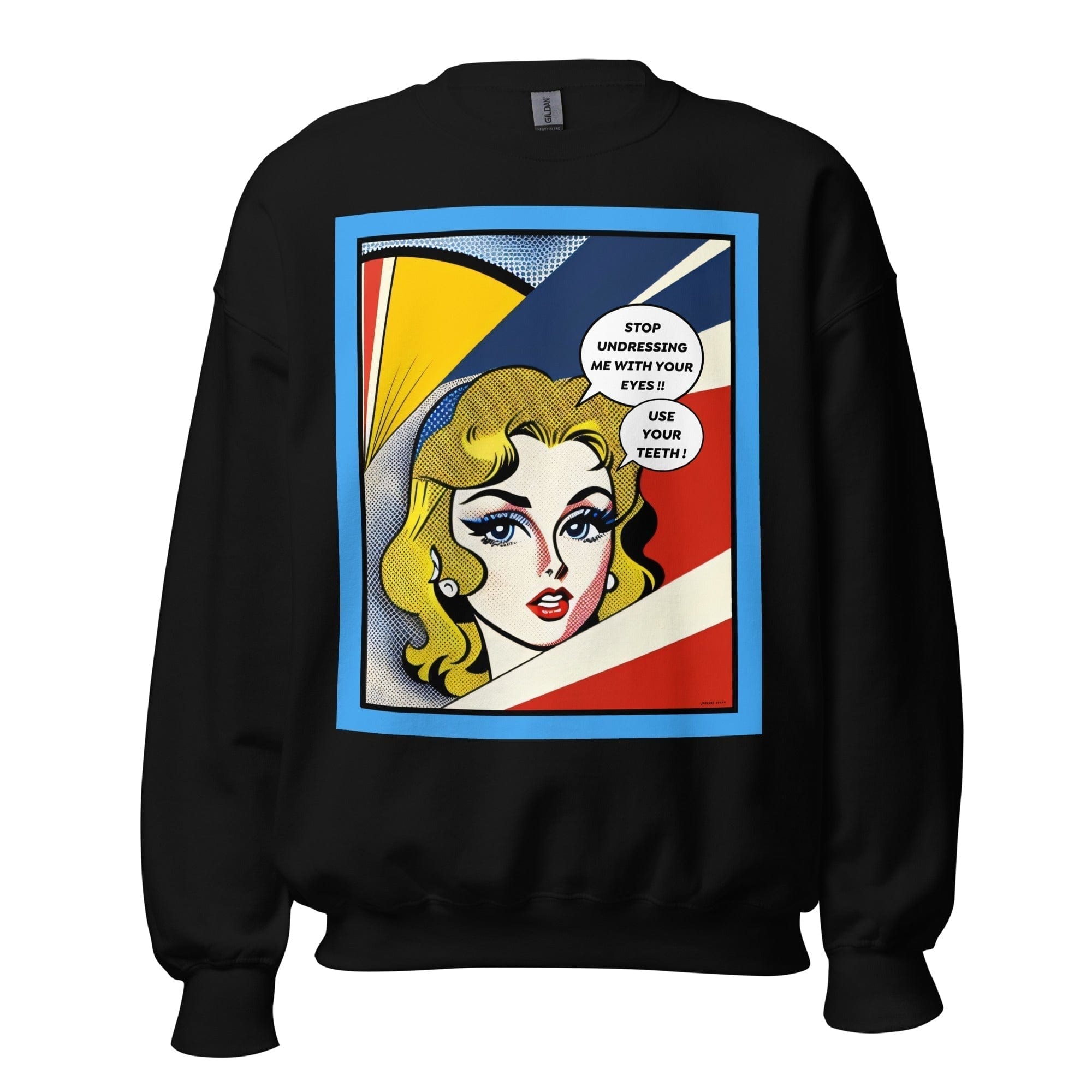 GRAPHIC T-SHIRTS Black / S Unisex Crew Neck Sweatshirt - Vintage American Comic Series v.16