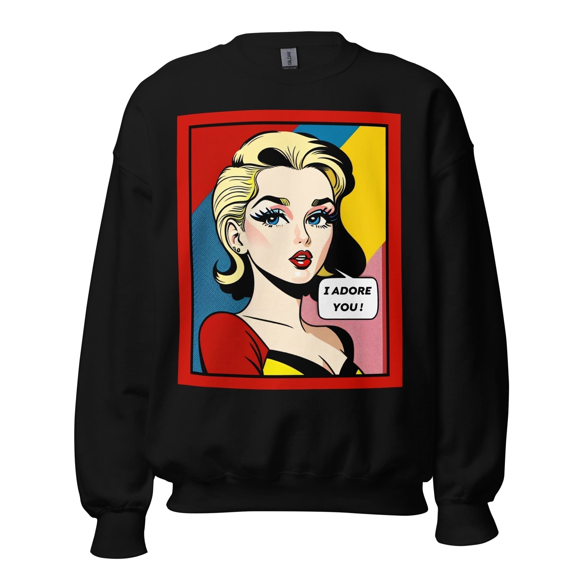 GRAPHIC T-SHIRTS Black / S Unisex Crew Neck Sweatshirt - Vintage American Comic Series v.19