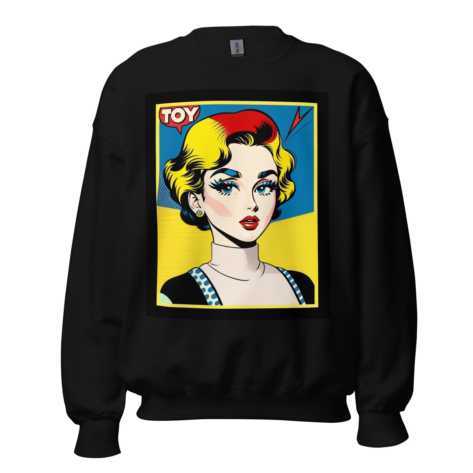 GRAPHIC T-SHIRTS Black / S Unisex Crew Neck Sweatshirt - Vintage American Comic Series v.30