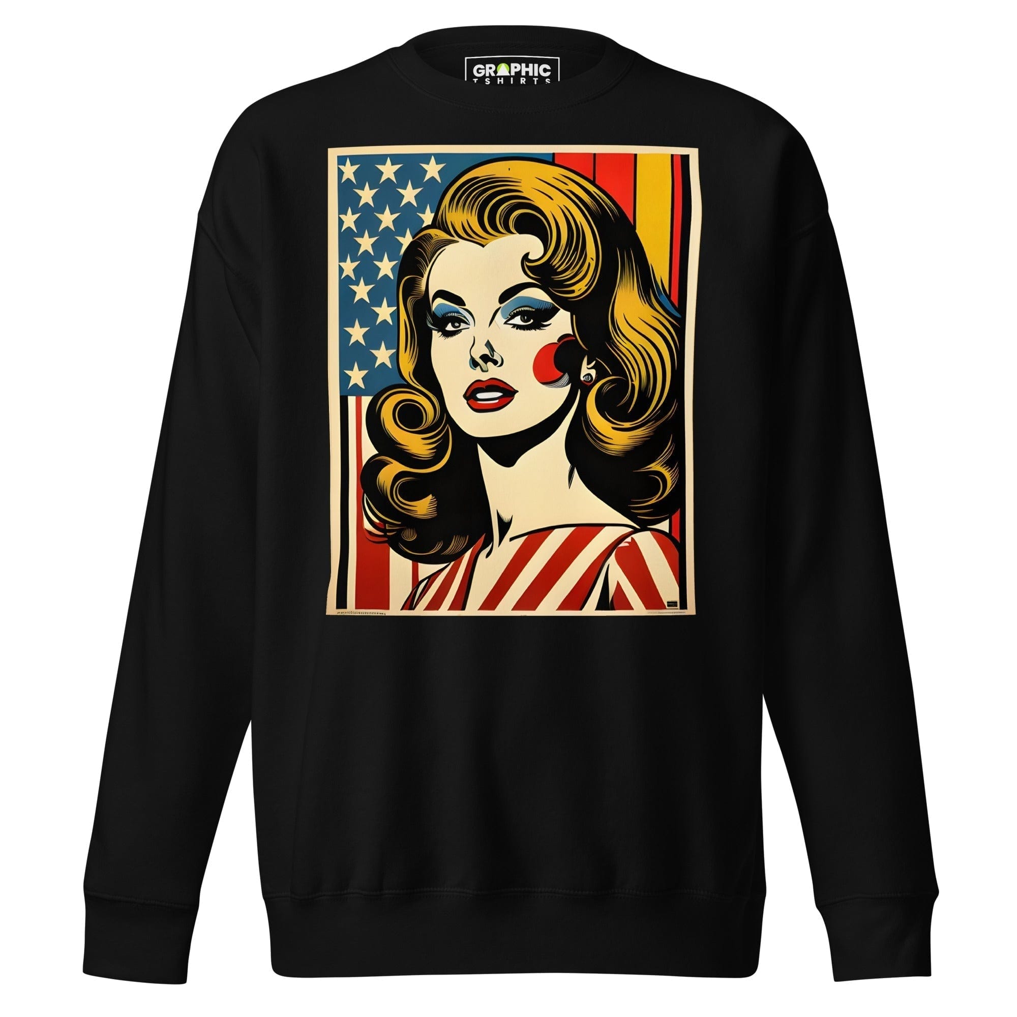 GRAPHIC T-SHIRTS Black / S Unisex Crew Neck T-Shirt - Americana Series v.4