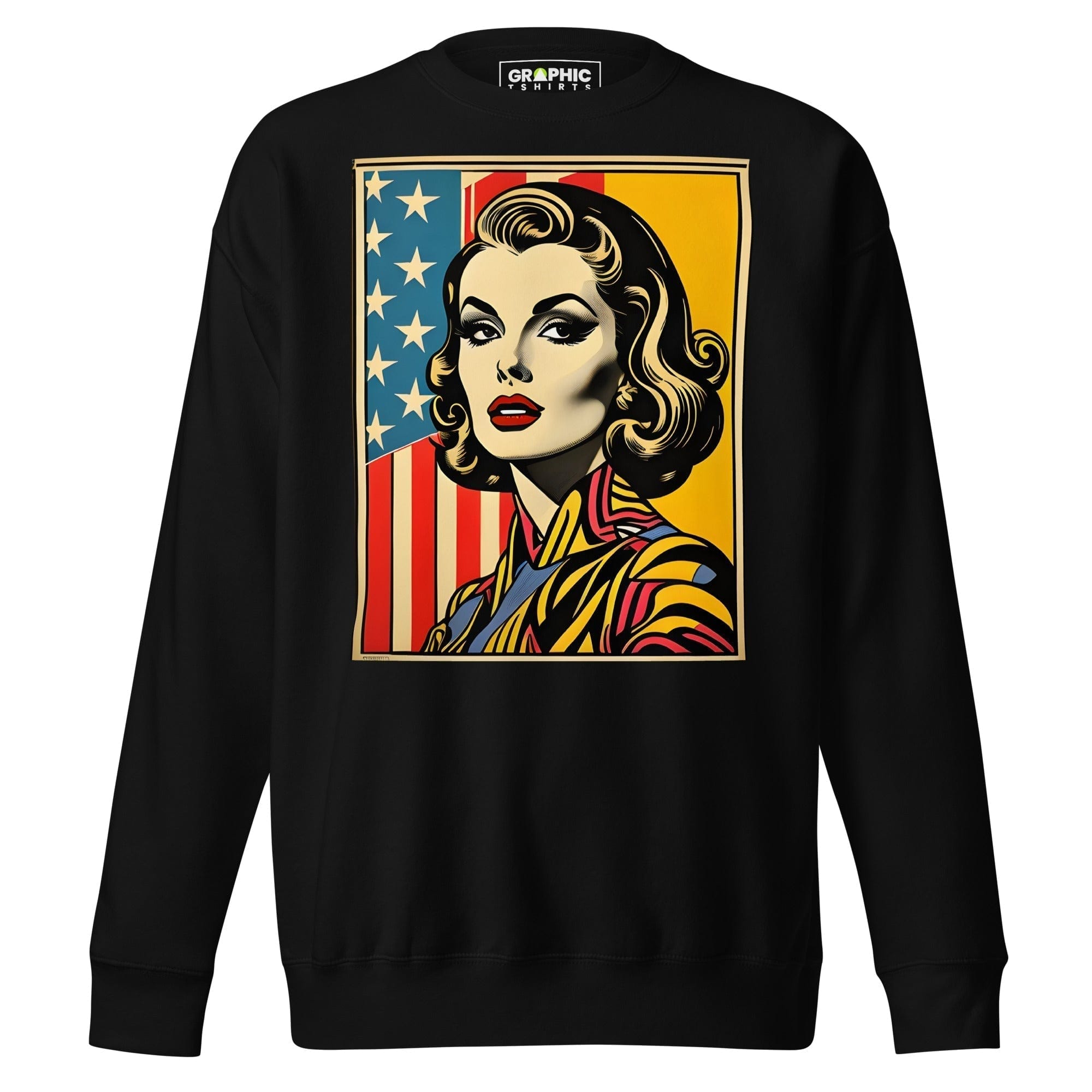 GRAPHIC T-SHIRTS Black / S Unisex Crew Neck T-Shirt - Americana Series v.7