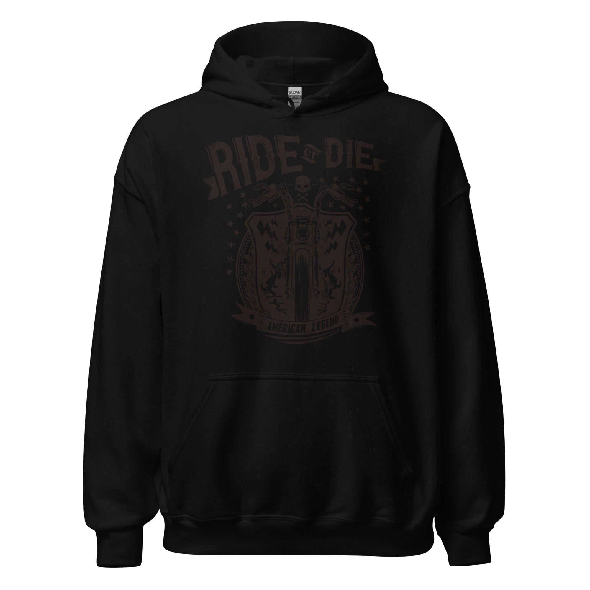 GRAPHIC T-SHIRTS Black / S Unisex Heavy Blend Hoodie - Ride Or Die American Legend