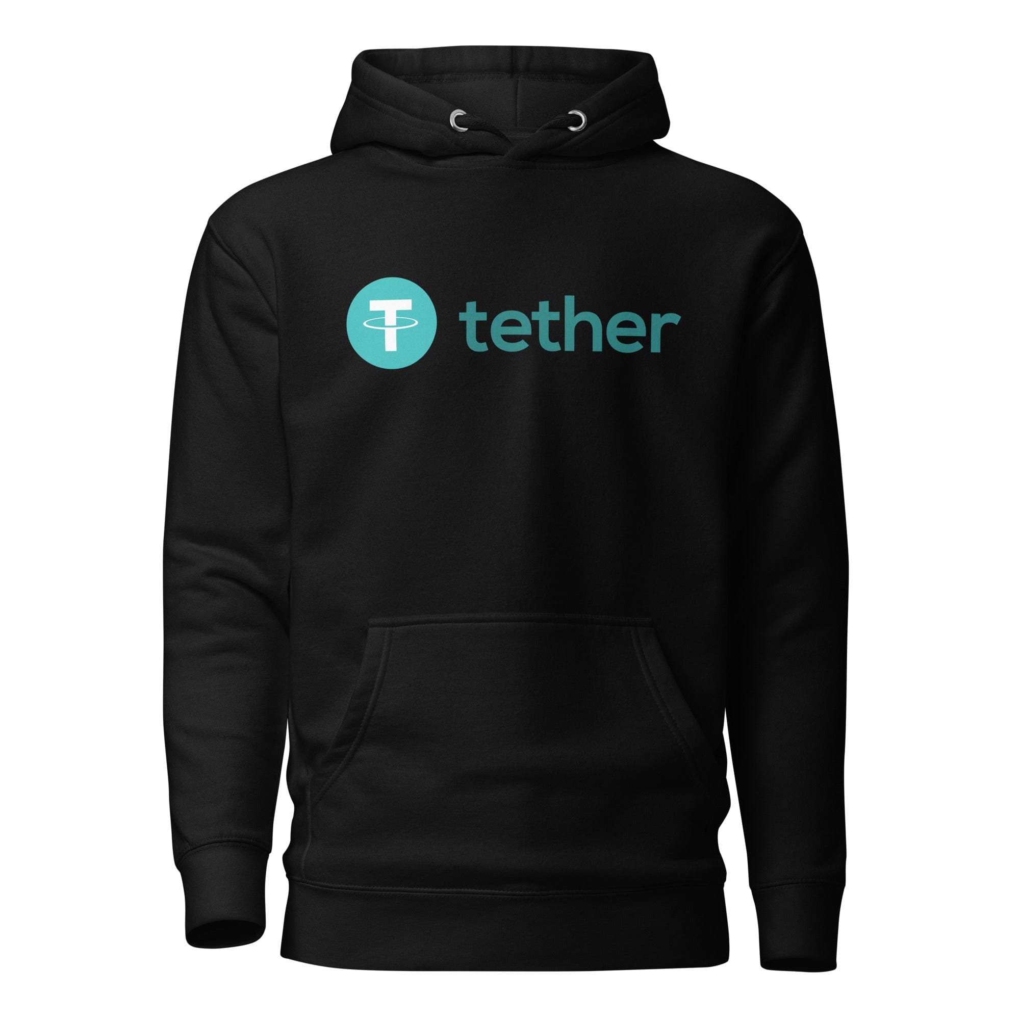 GRAPHIC T-SHIRTS Black / S Unisex Premium Hoodie - Cotton Heritage - Tether Cryptocurrency Logo