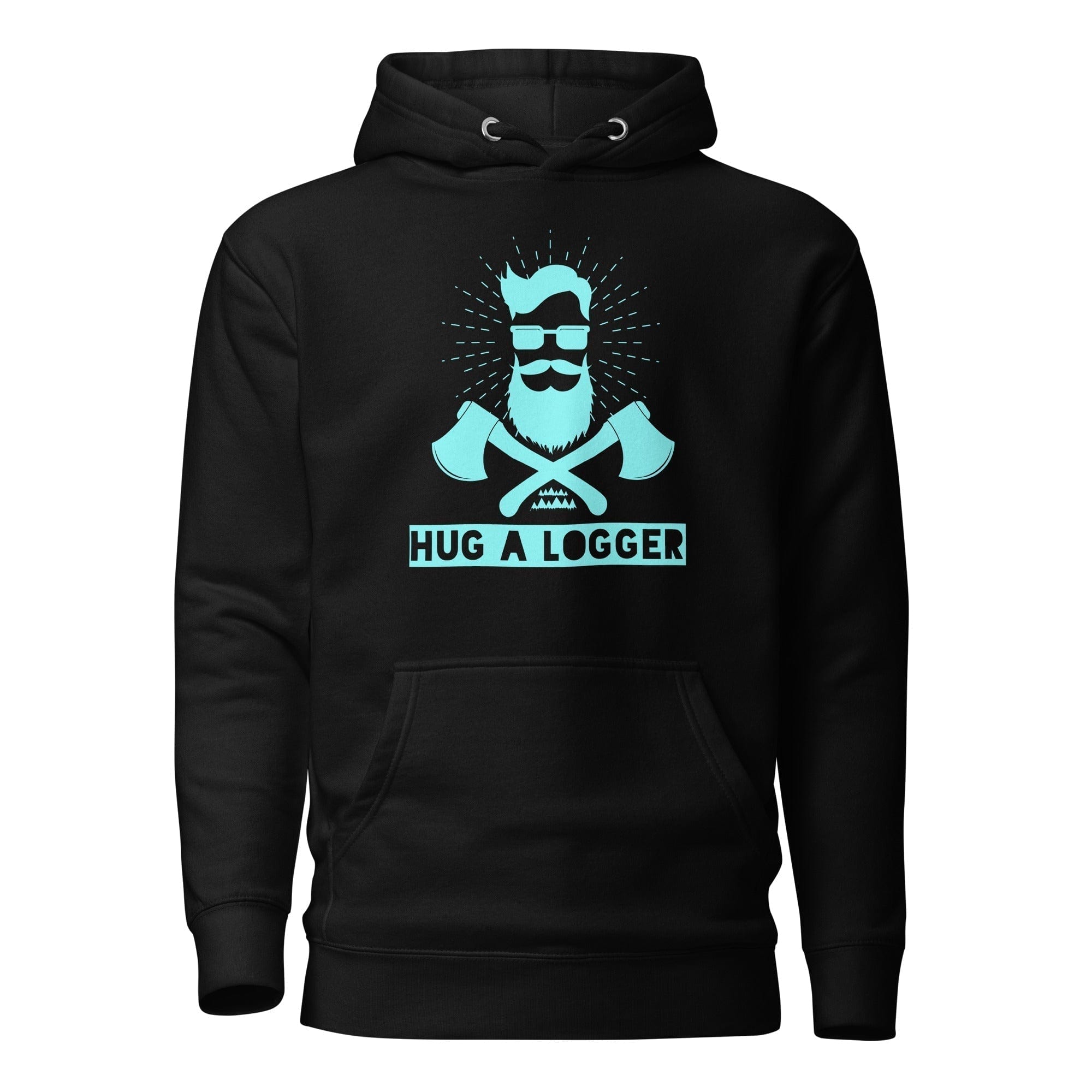 GRAPHIC T-SHIRTS Black / S Unisex Premium Hoodie - Hug A Logger