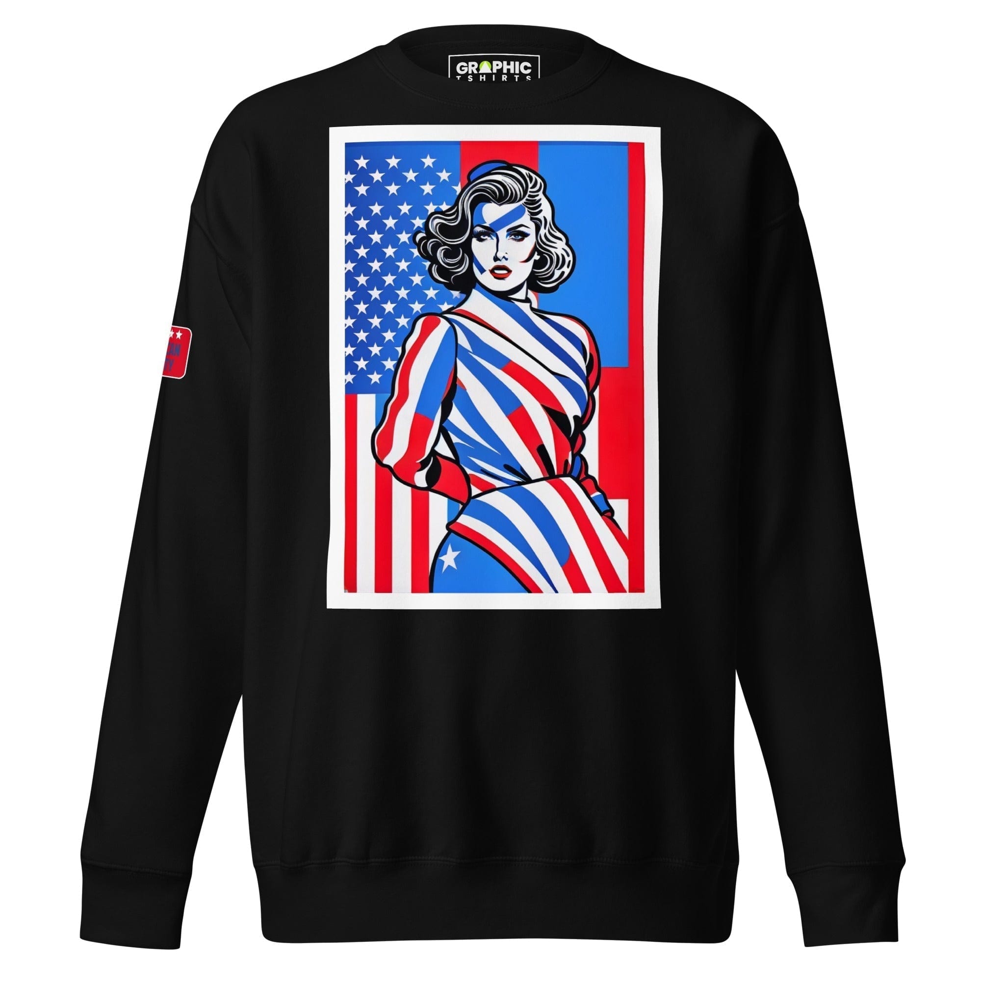 GRAPHIC T-SHIRTS Black / S Unisex Premium Sweatshirt - American Liberty Series v.10