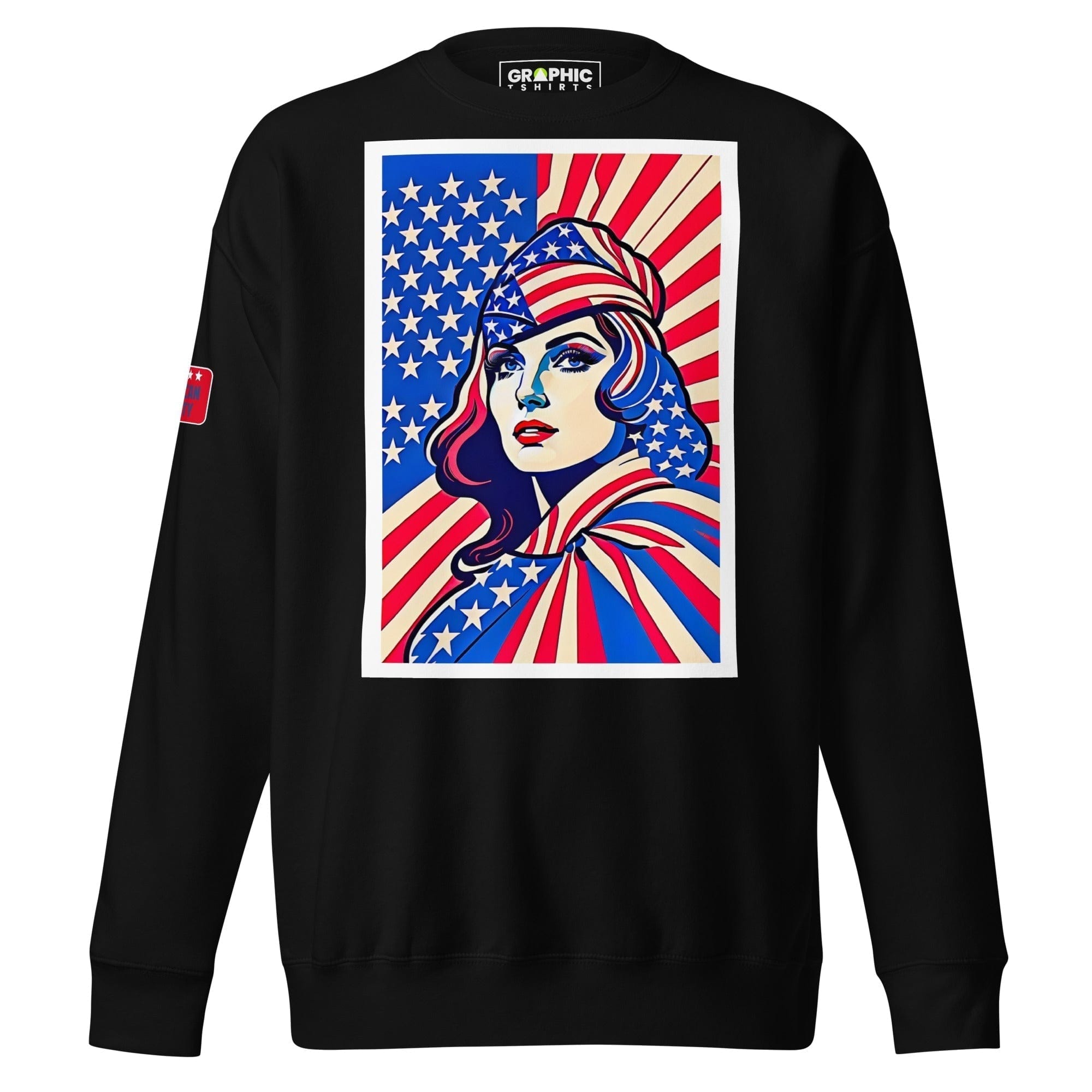 GRAPHIC T-SHIRTS Black / S Unisex Premium Sweatshirt - American Liberty Series v.25