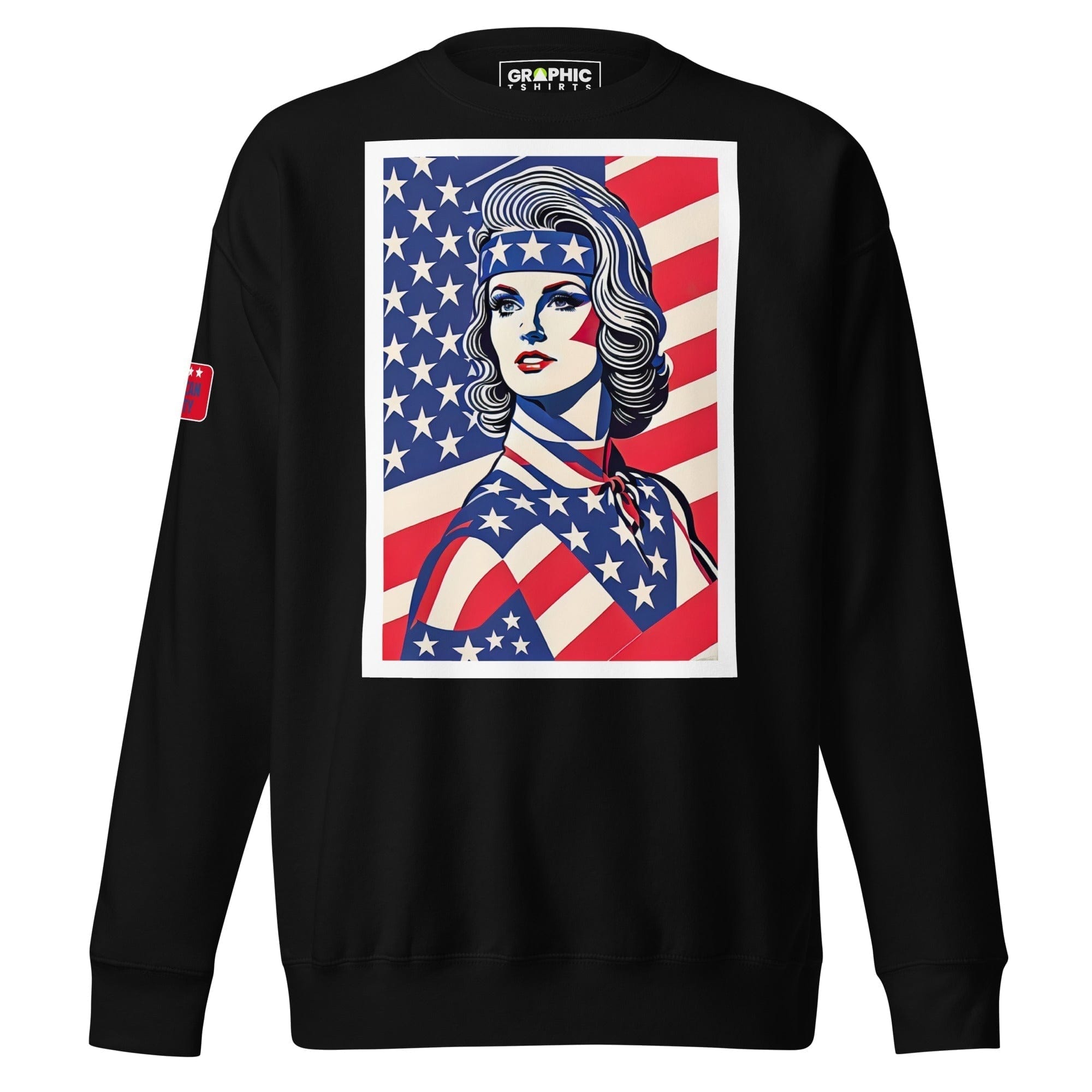 GRAPHIC T-SHIRTS Black / S Unisex Premium Sweatshirt - American Liberty Series v.32