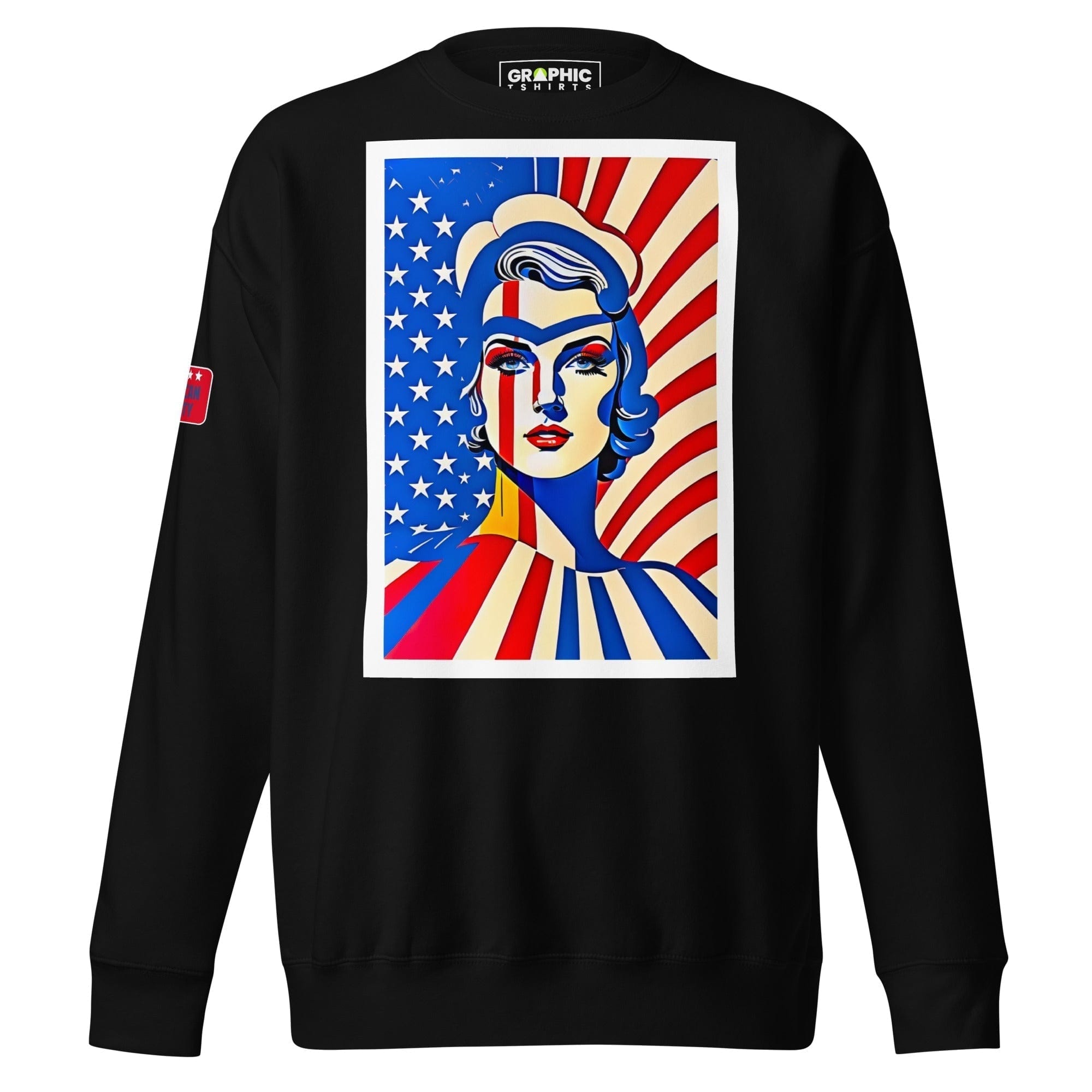 GRAPHIC T-SHIRTS Black / S Unisex Premium Sweatshirt - American Liberty Series v.4