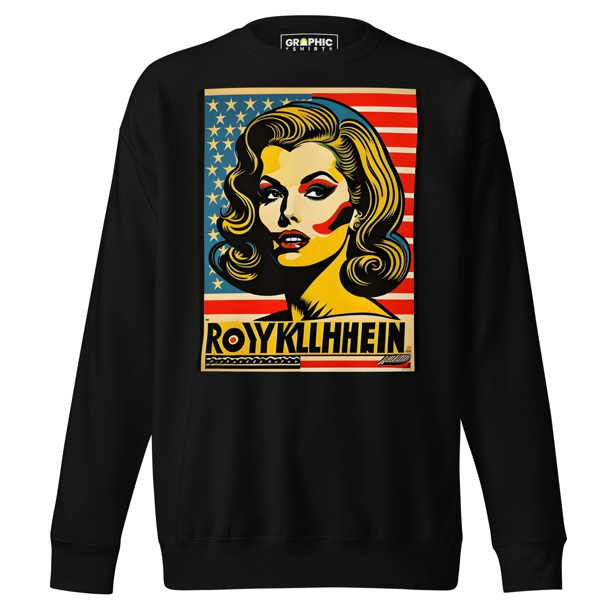 GRAPHIC T-SHIRTS Black / S Unisex Premium Sweatshirt - Americana Series v.20