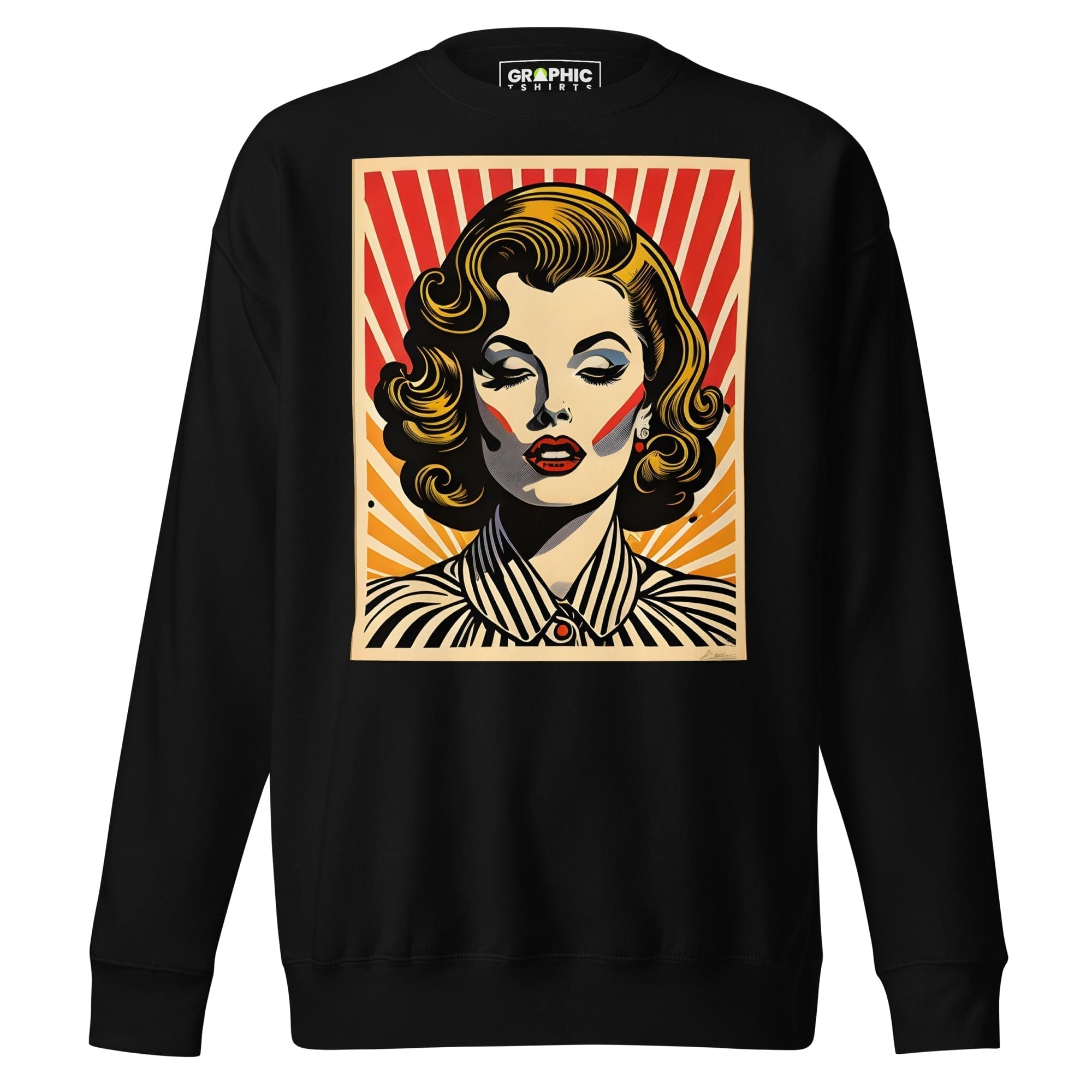 GRAPHIC T-SHIRTS Black / S Unisex Premium Sweatshirt - Americana Series v.24