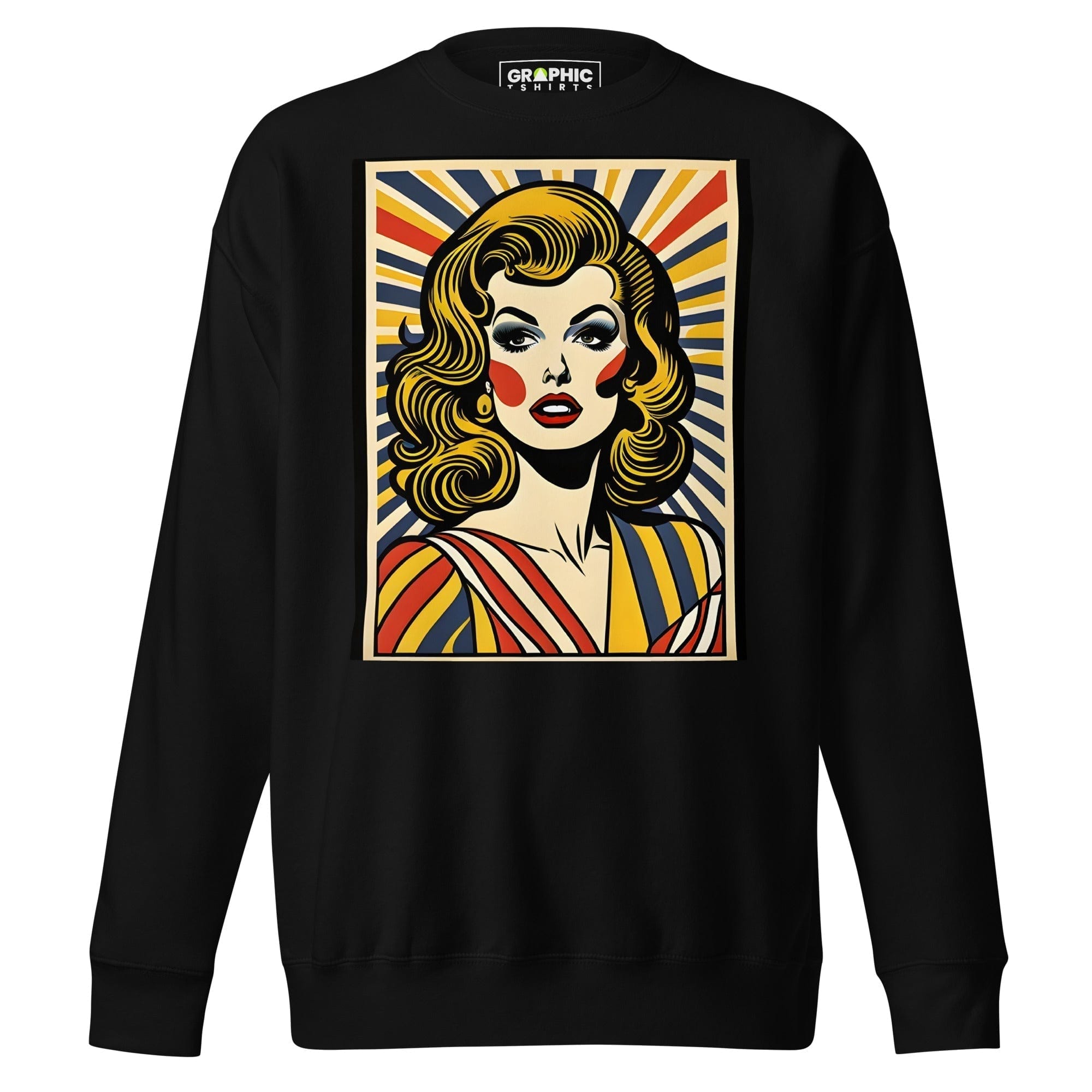 GRAPHIC T-SHIRTS Black / S Unisex Premium Sweatshirt - Americana Series v.31