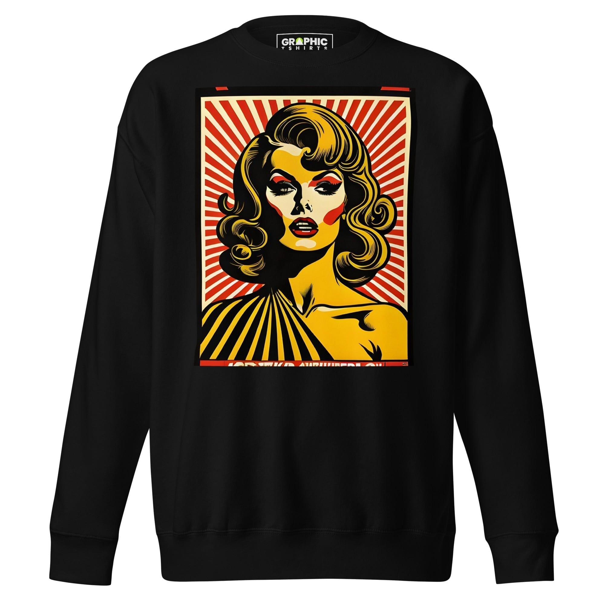 GRAPHIC T-SHIRTS Black / S Unisex Premium Sweatshirt - Americana Series v.33