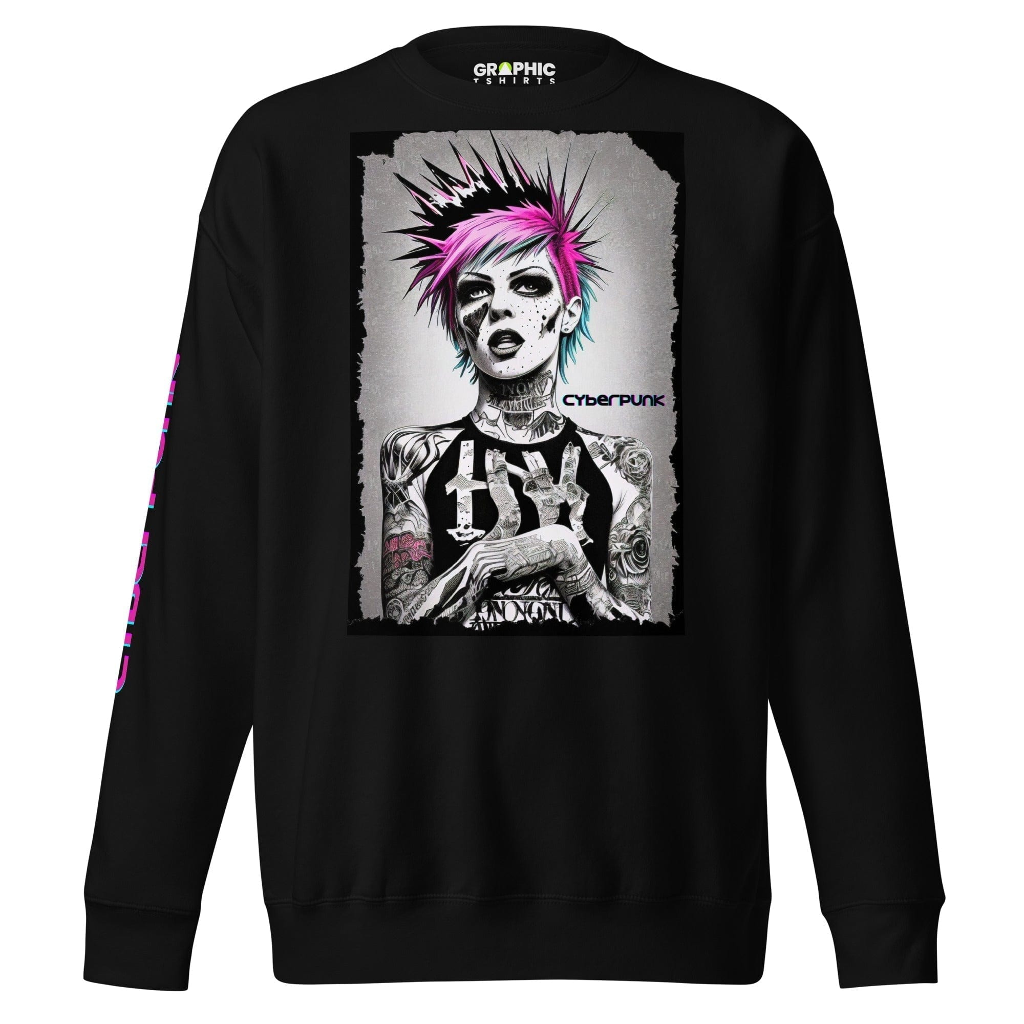 GRAPHIC T-SHIRTS Black / S Unisex Premium Sweatshirt - Cyberpunk