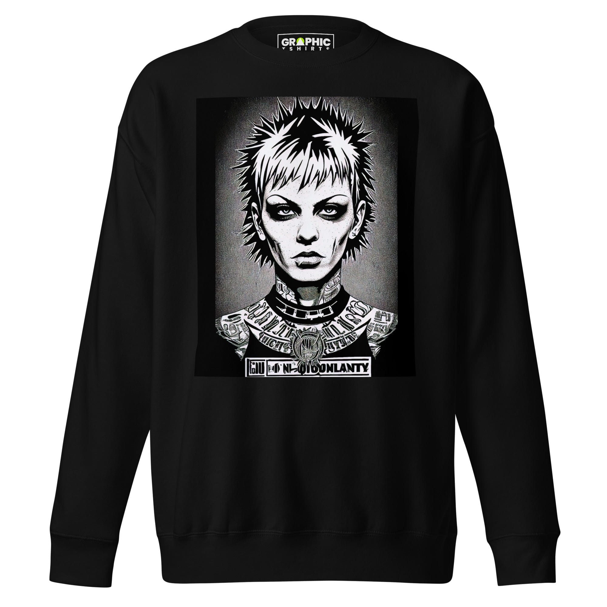 GRAPHIC T-SHIRTS Black / S Unisex Premium Sweatshirt - Femme Fatale Punk Rock