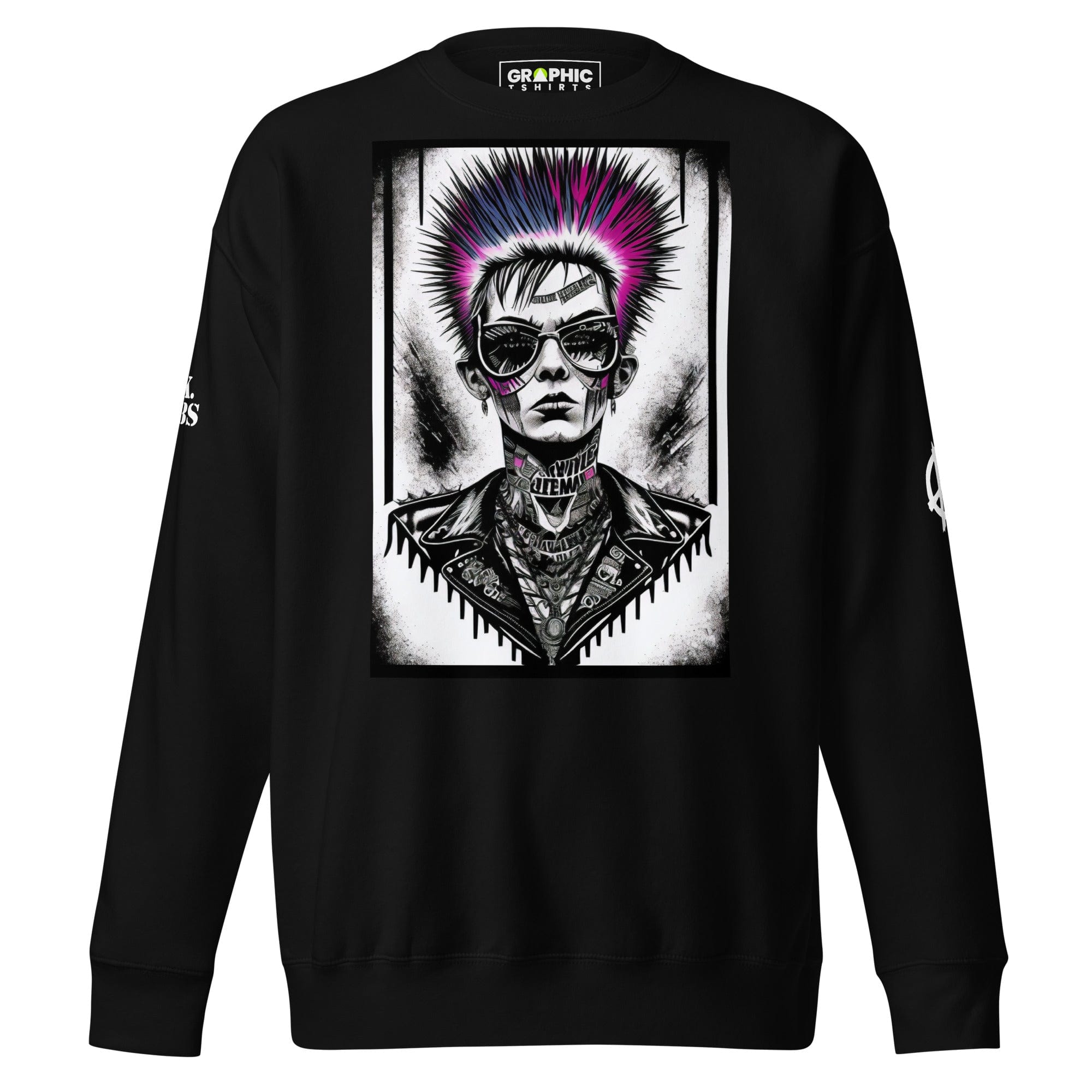 GRAPHIC T-SHIRTS Black / S Unisex Premium Sweatshirt - Punk Betty