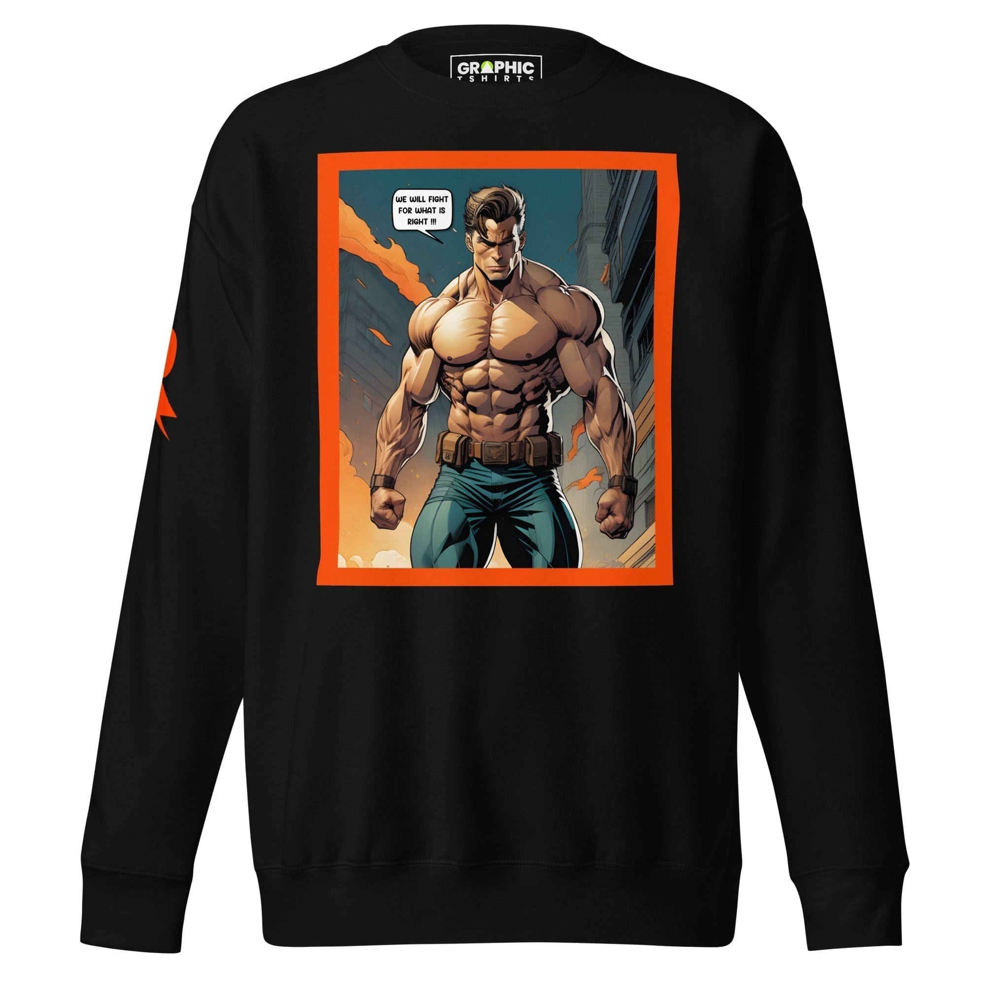 GRAPHIC T-SHIRTS Black / S Unisex Premium Sweatshirt - Retribution: Heroes Unleashed v.35