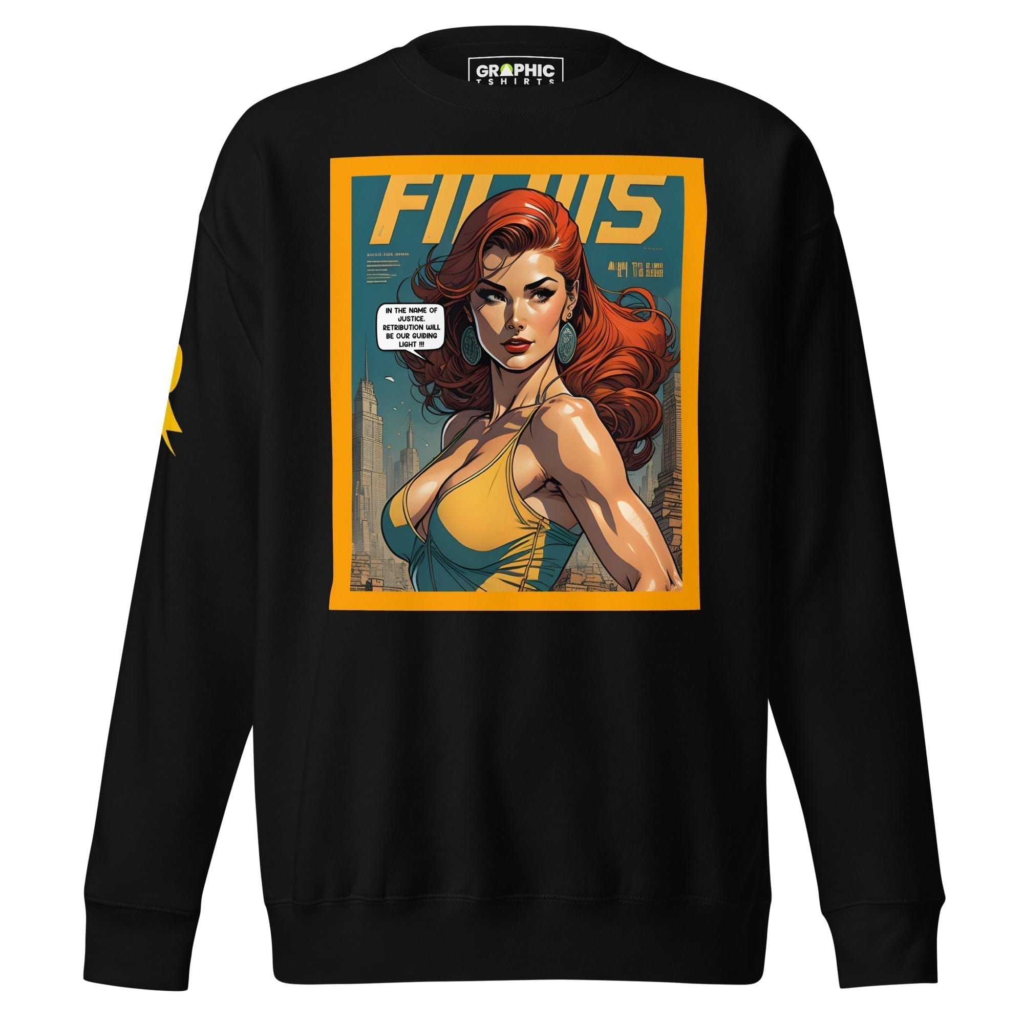 GRAPHIC T-SHIRTS Black / S Unisex Premium Sweatshirt - Retribution: Heroes Unleashed v.37