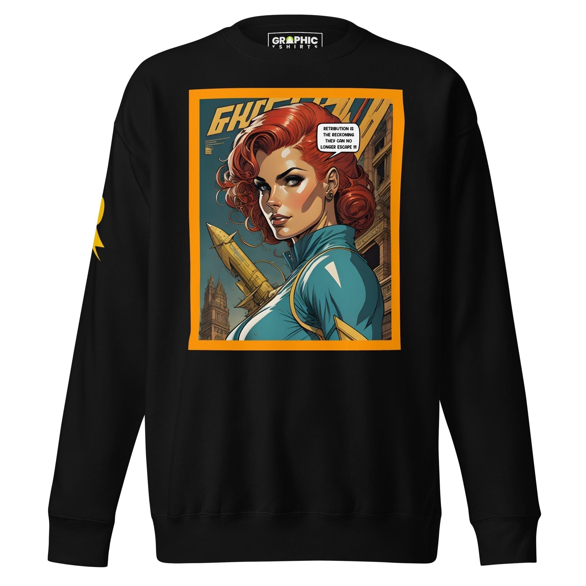 GRAPHIC T-SHIRTS Black / S Unisex Premium Sweatshirt - Retribution: Heroes Unleashed v.45