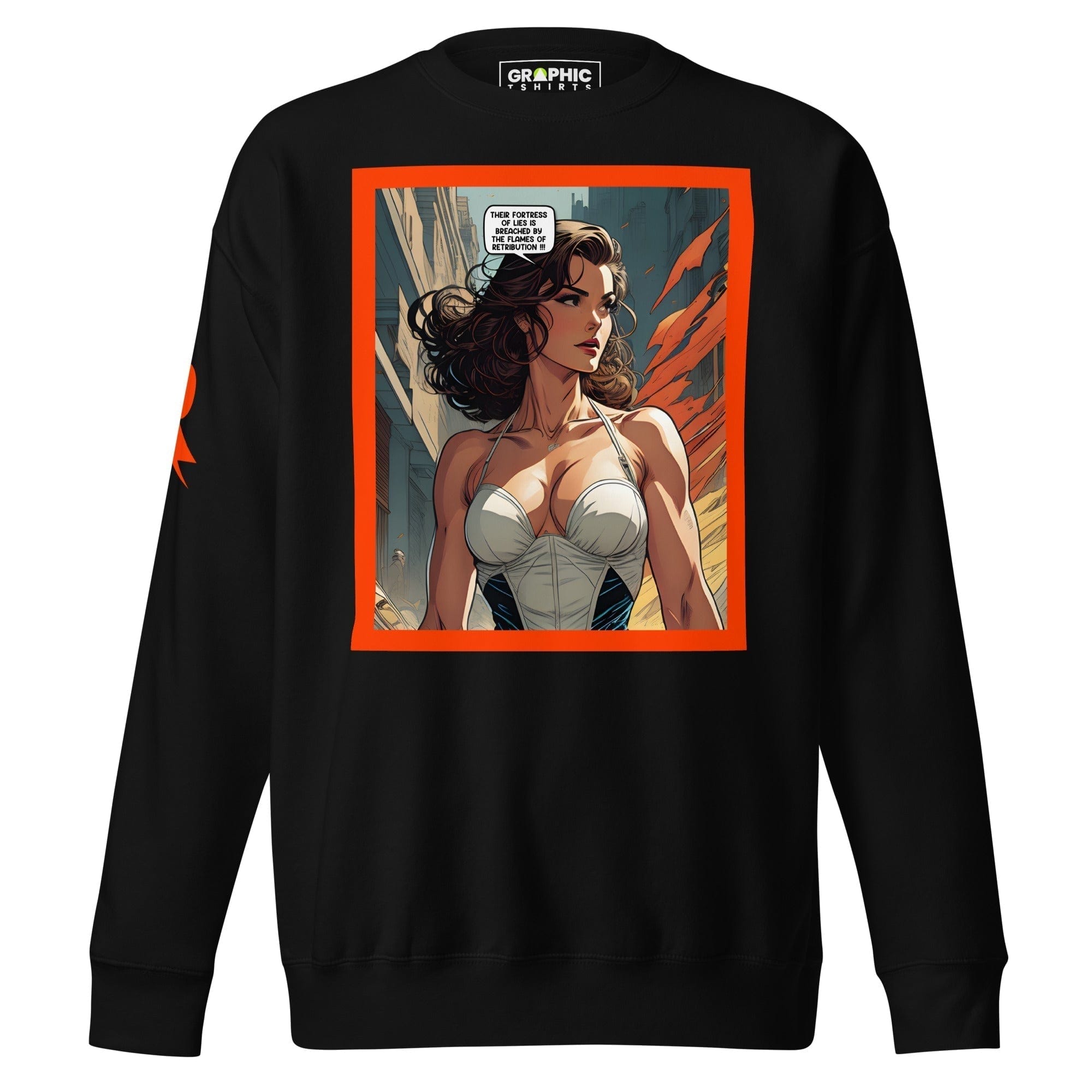 GRAPHIC T-SHIRTS Black / S Unisex Premium Sweatshirt - Retribution: Heroes Unleashed v.48