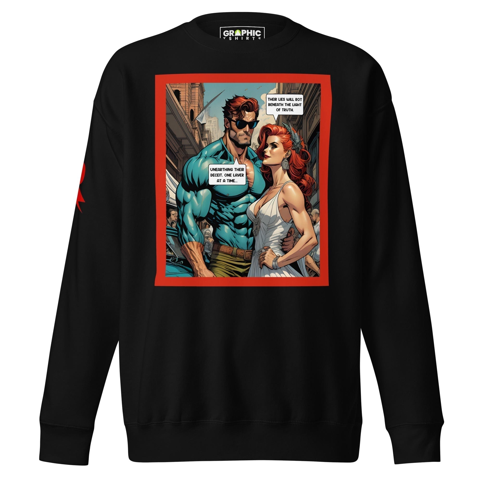 GRAPHIC T-SHIRTS Black / S Unisex Premium Sweatshirt - Retribution: Heroes Unleashed v.6