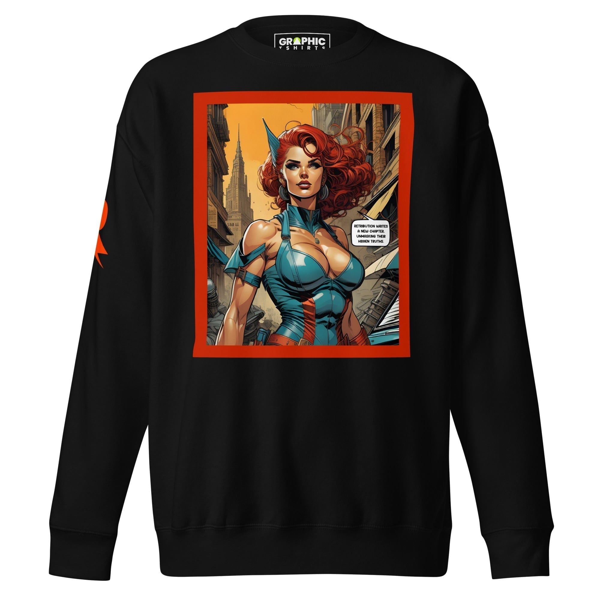 GRAPHIC T-SHIRTS Black / S Unisex Premium Sweatshirt - Retribution: Heroes Unleashed v.65