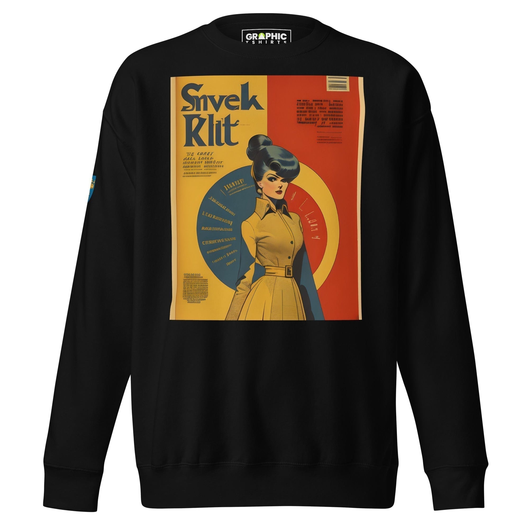 GRAPHIC T-SHIRTS Black / S Unisex Premium Sweatshirt - Swedish Vintage Fashion Series v.30