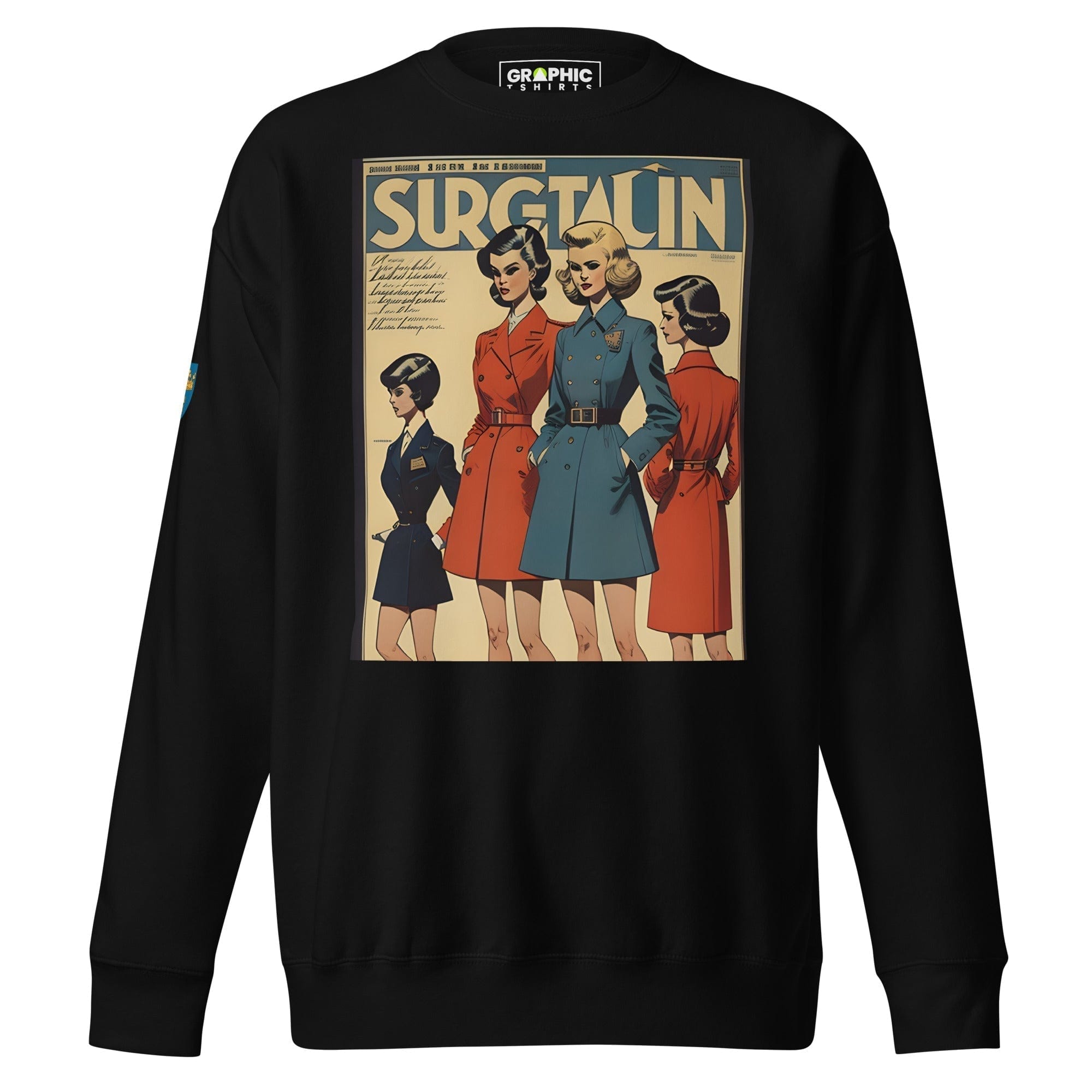 GRAPHIC T-SHIRTS Black / S Unisex Premium Sweatshirt - Swedish Vintage Fashion Series v.45