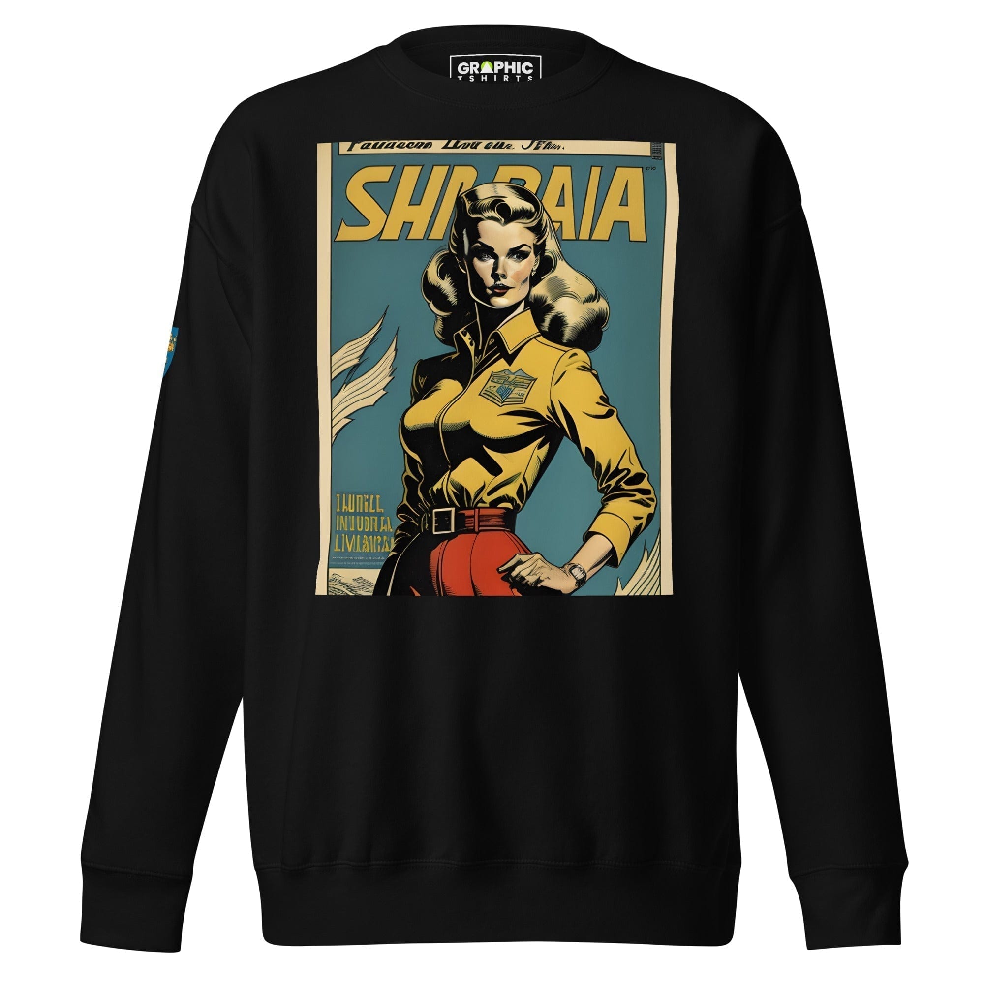 GRAPHIC T-SHIRTS Black / S Unisex Premium Sweatshirt - Swedish Vintage Fashion Series v.50