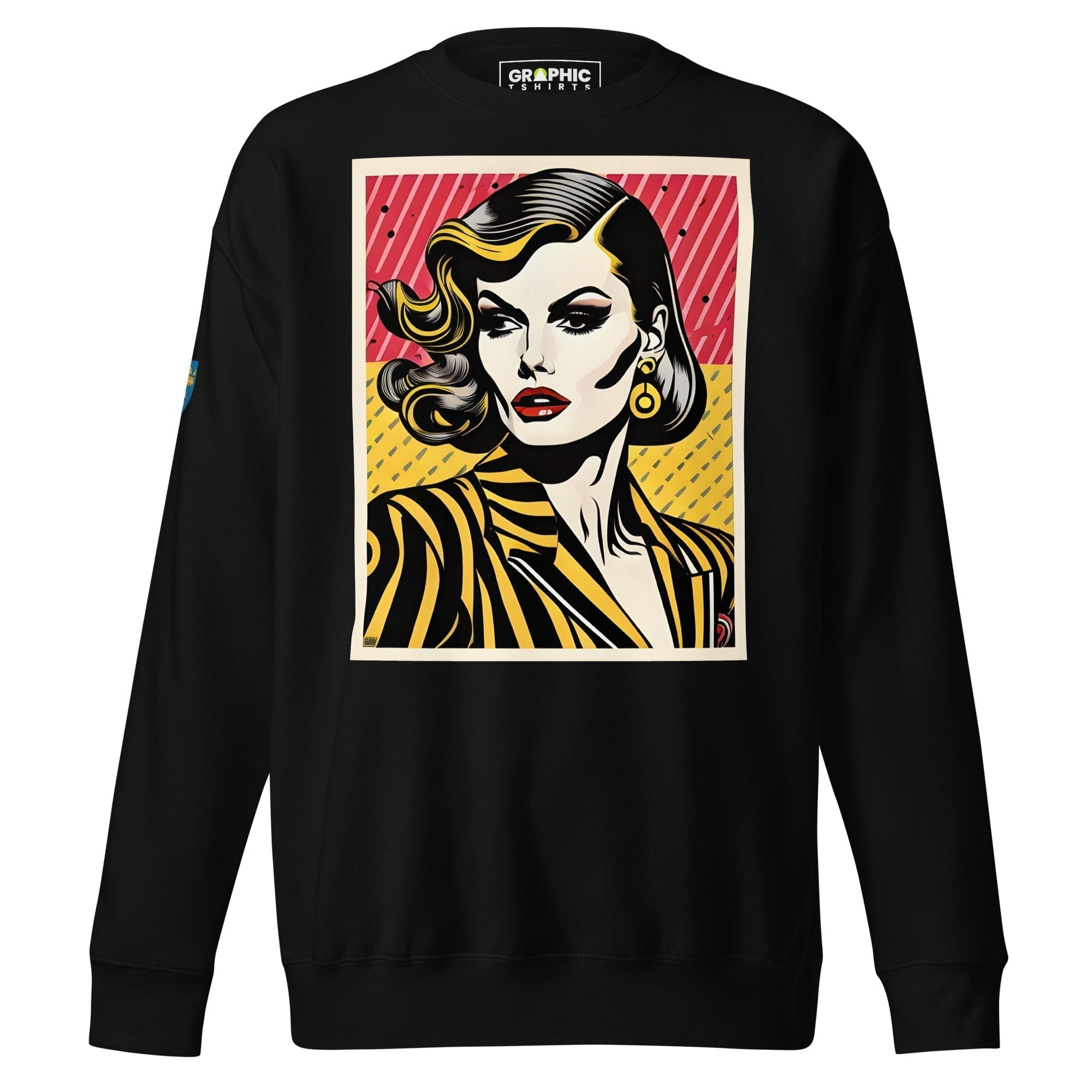 GRAPHIC T-SHIRTS Black / S Unisex Premium Sweatshirt - Swedish Vintage Fashion Series v.71