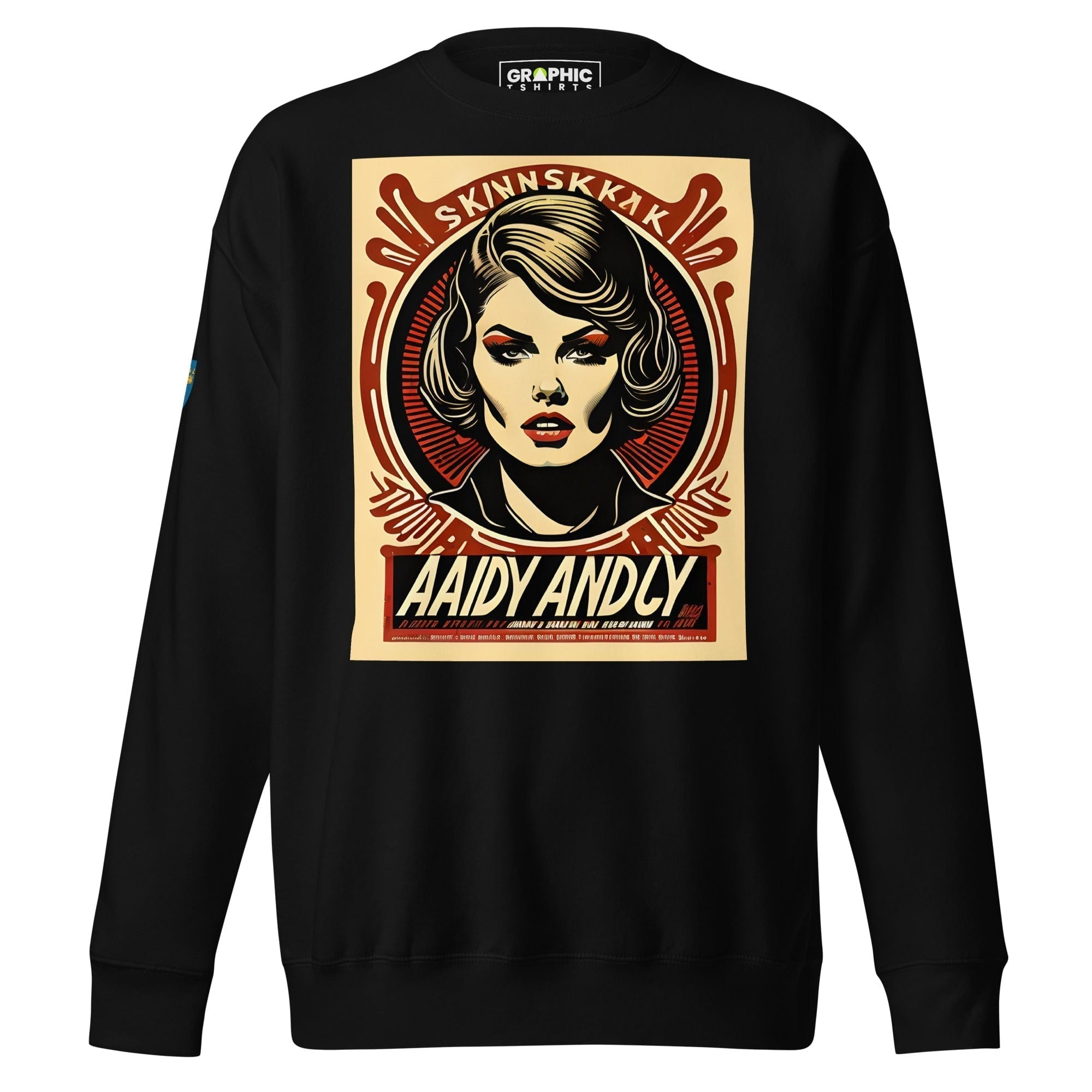 GRAPHIC T-SHIRTS Black / S Unisex Premium Sweatshirt - Swedish Vintage Fashion Series v.8